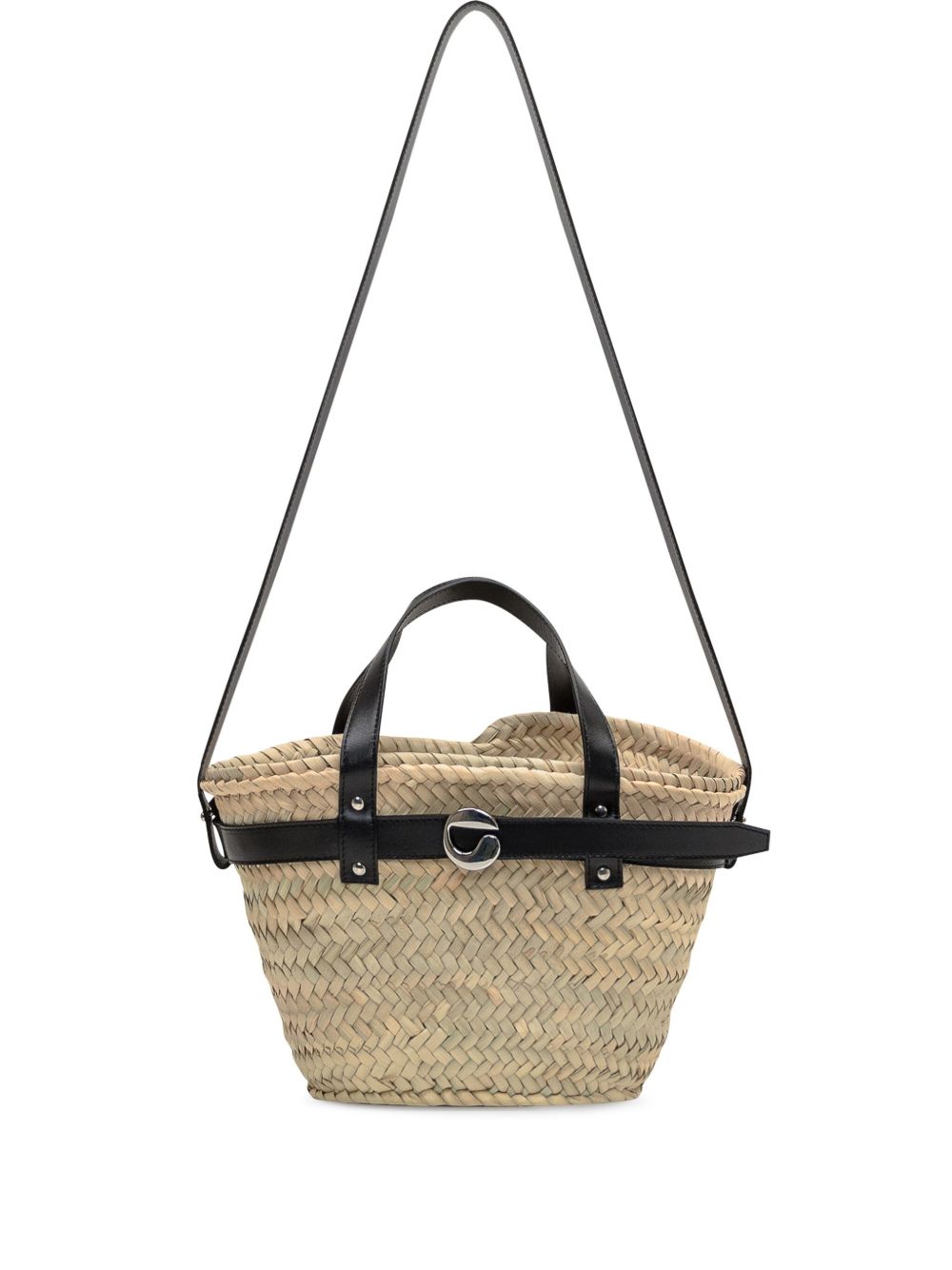 Woven Basket-Style Bag with Carabiner Fastening