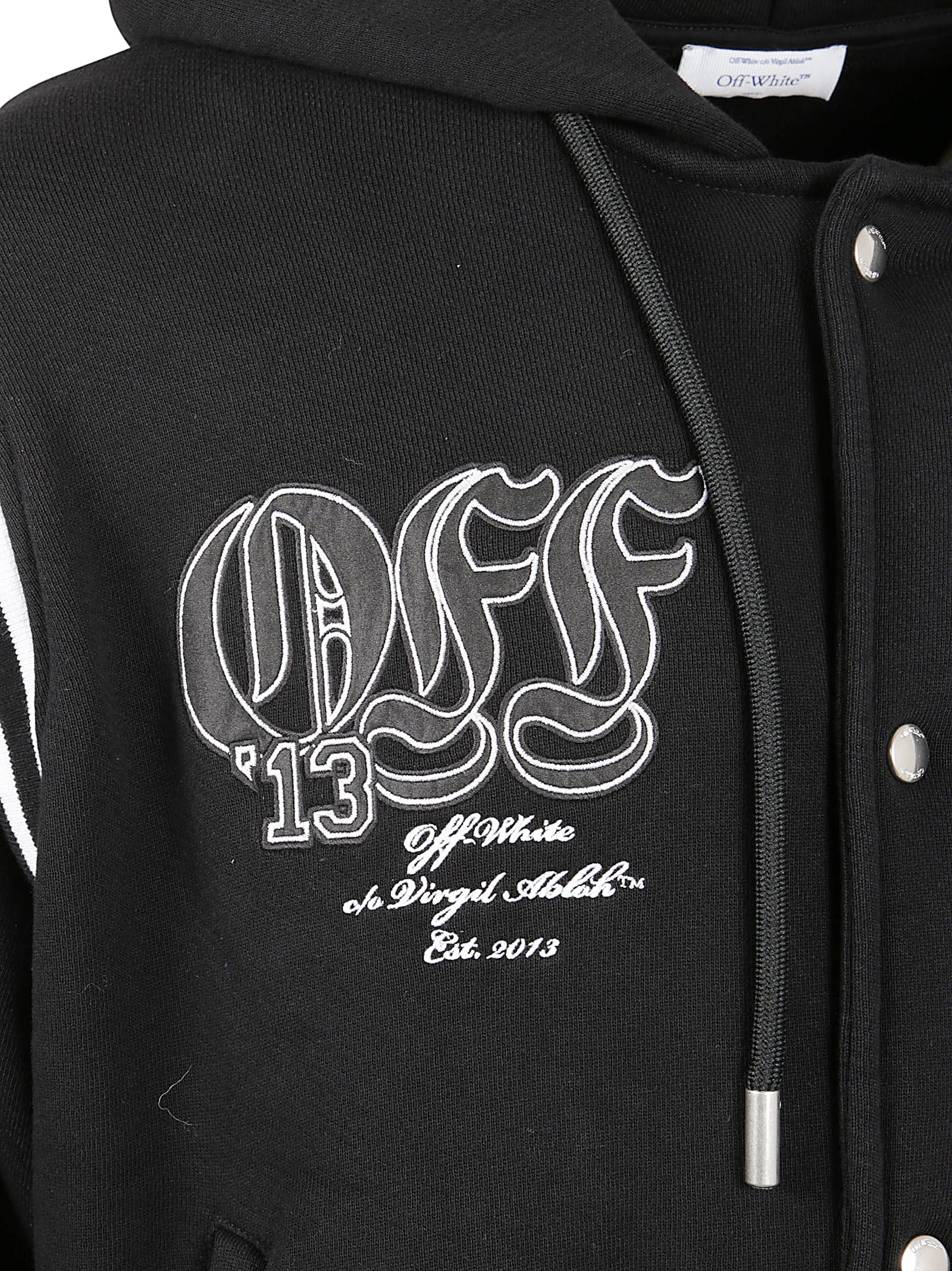 Oversized Black Cotton Jersey Hoodie