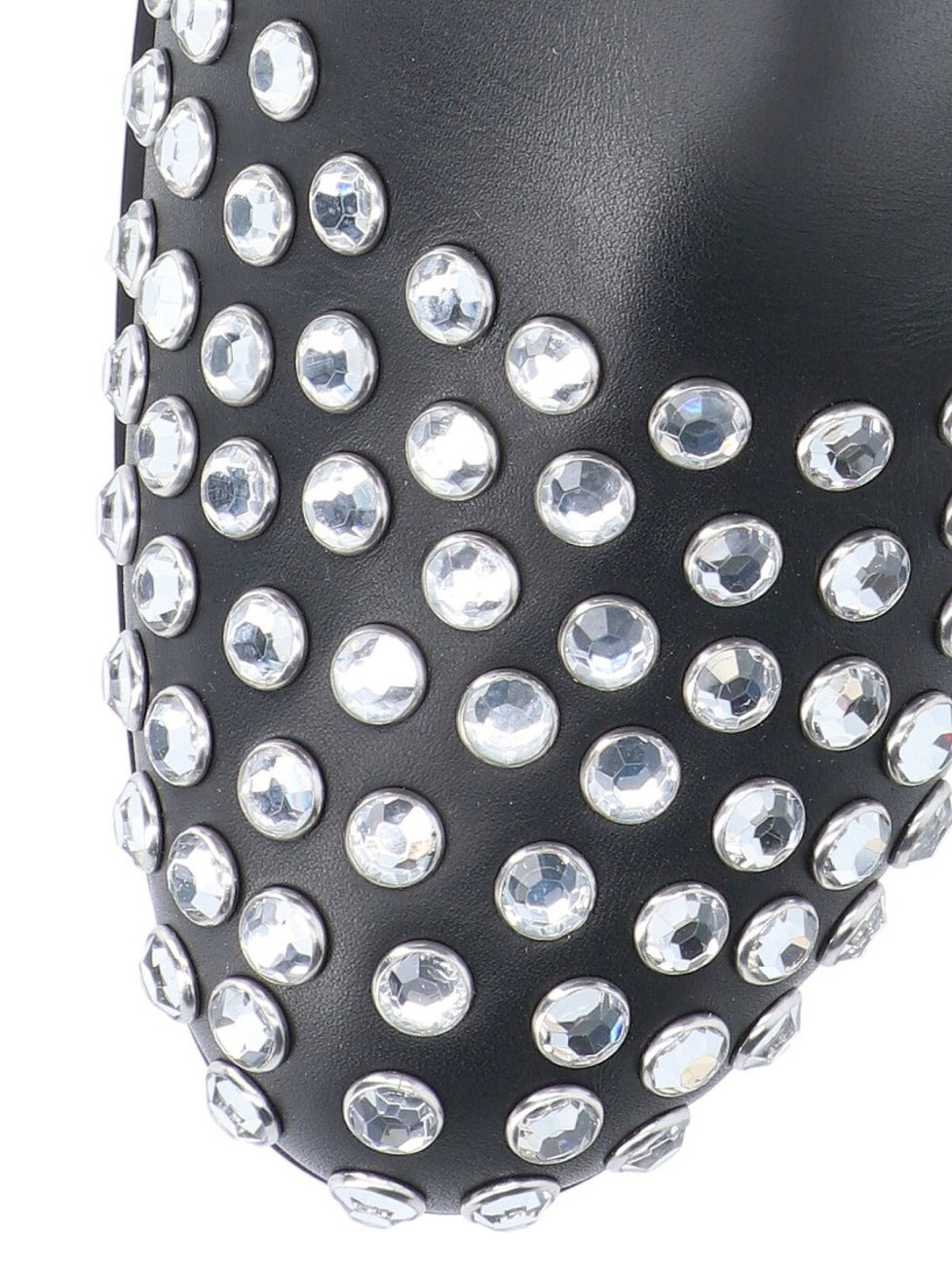 Ankle Boots With Silver Rhinestone Detailing