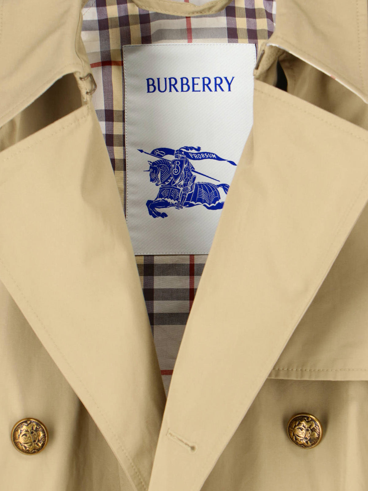 Beige Belgravia Double-Breasted Cotton Trench Coat