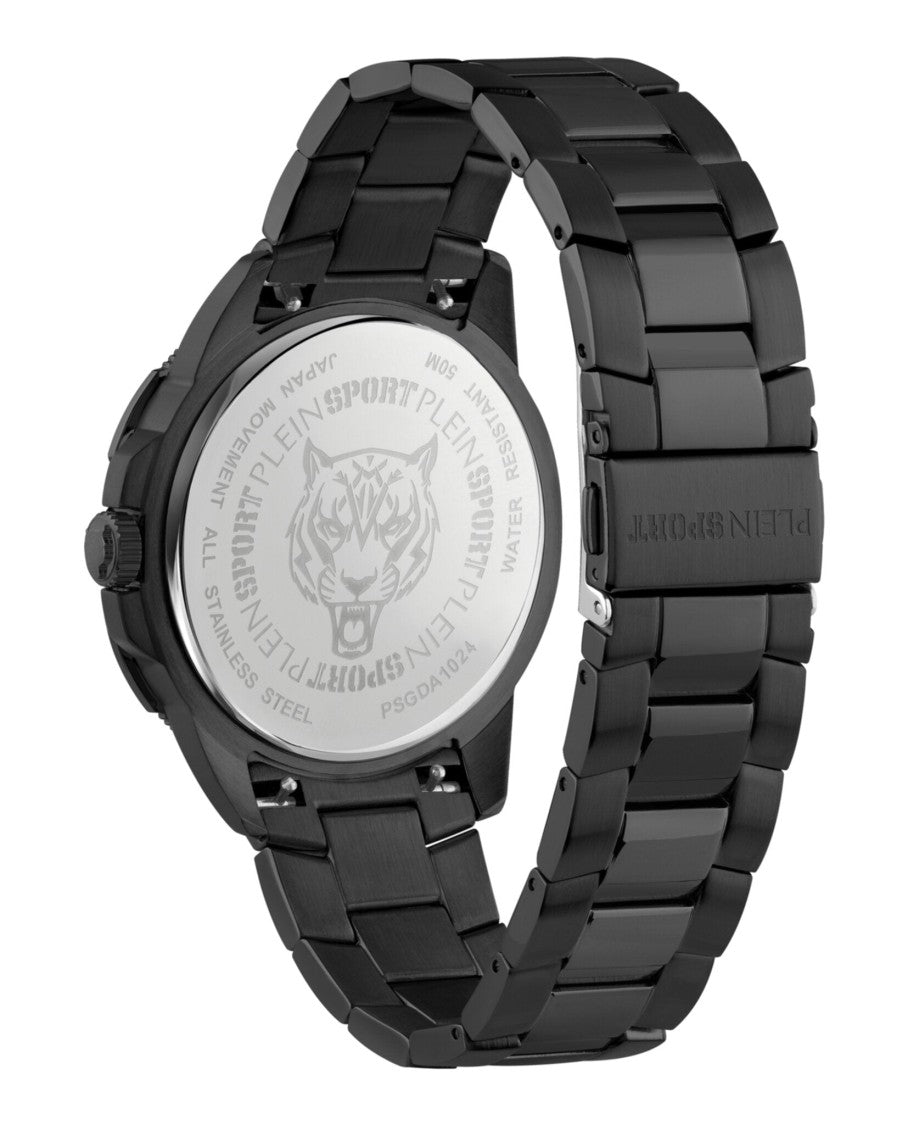 Ip Black Bracelet Watch With Bold Enamel Dial