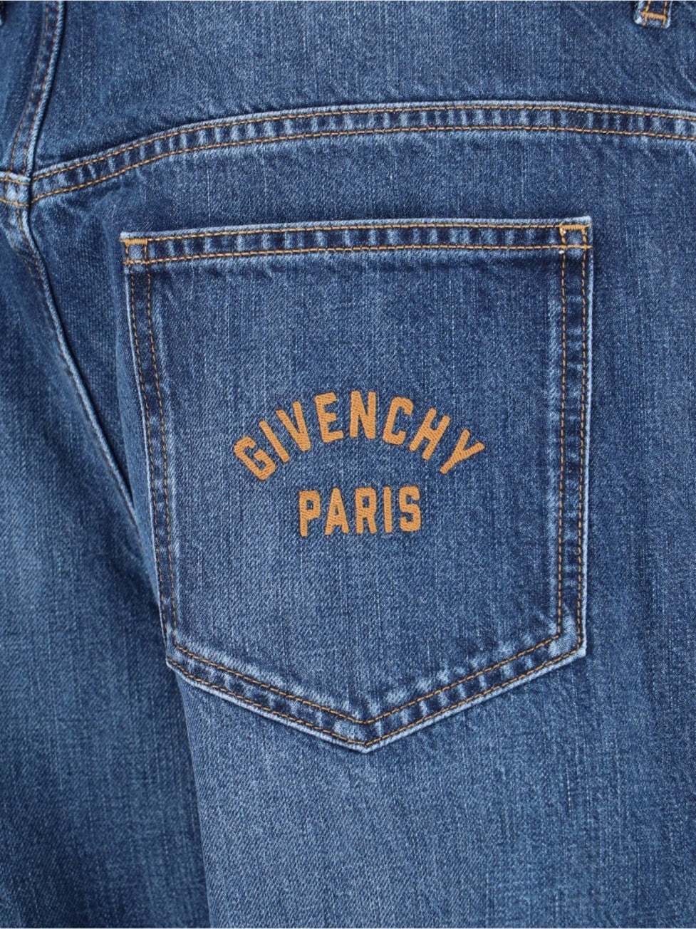 Straight Logo Jeans – Blue