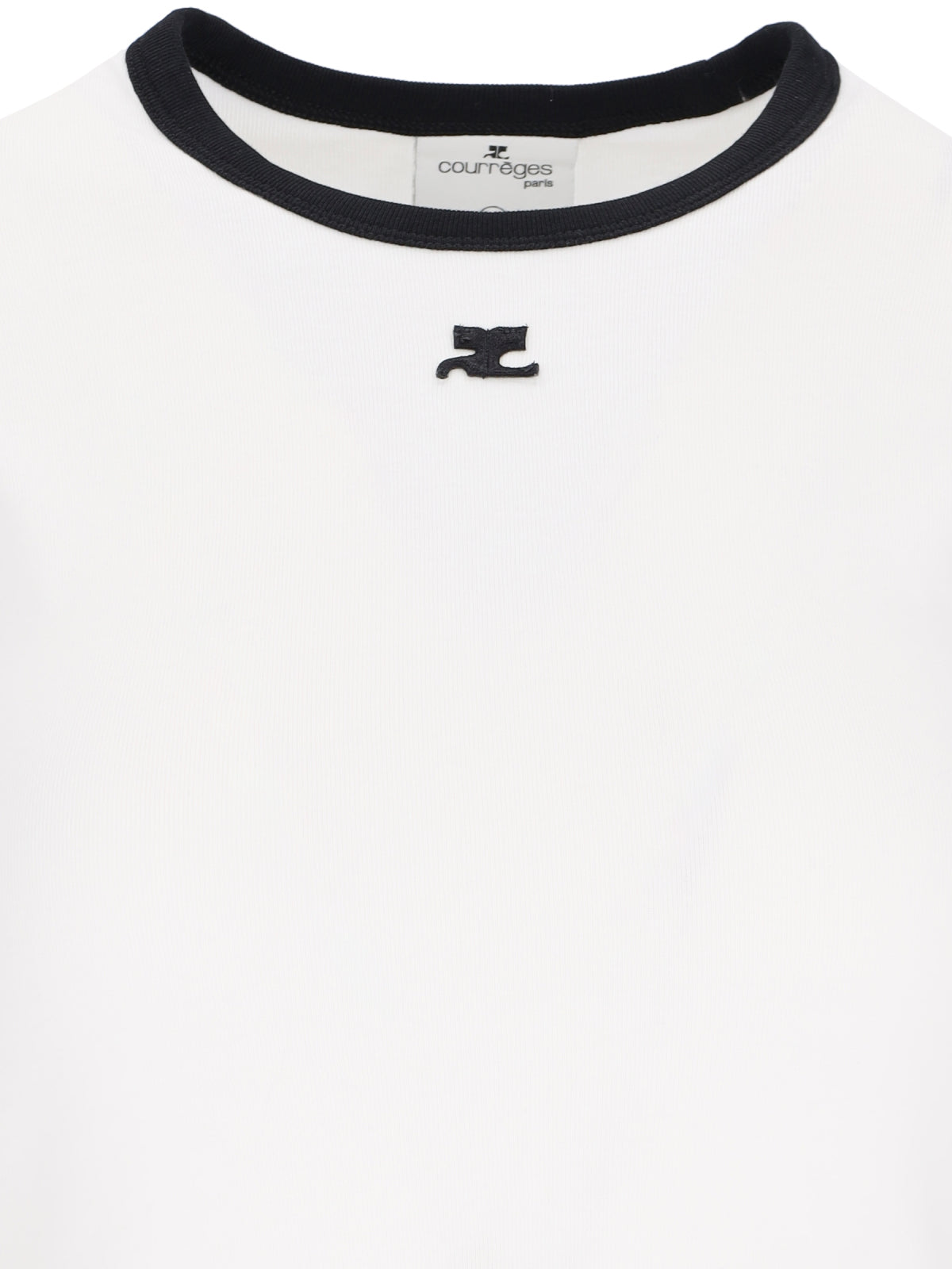 Logo T-Shirt, In White Cotton, Crew Neck