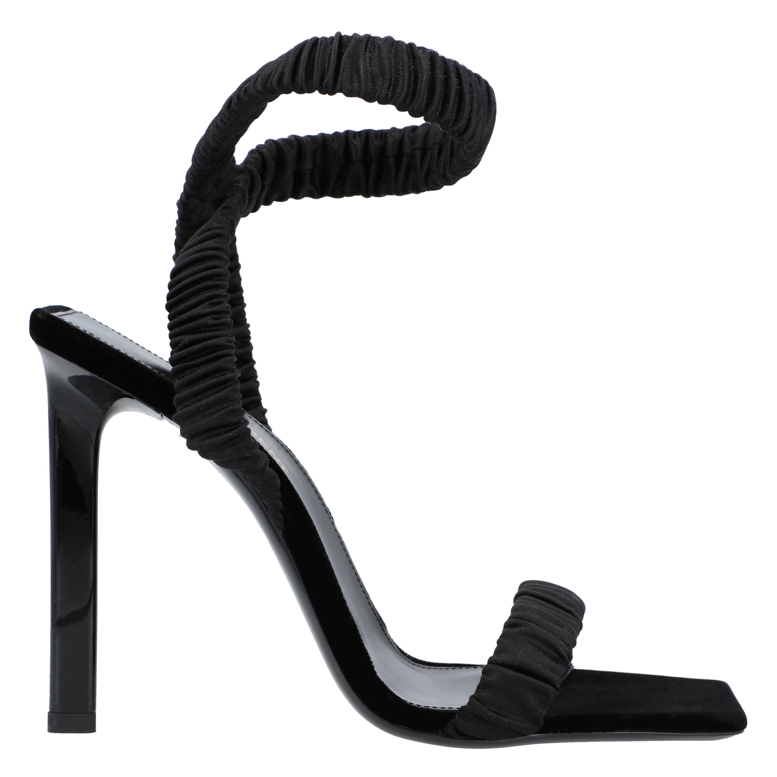 Pam Sandals In Satin Crepe Black