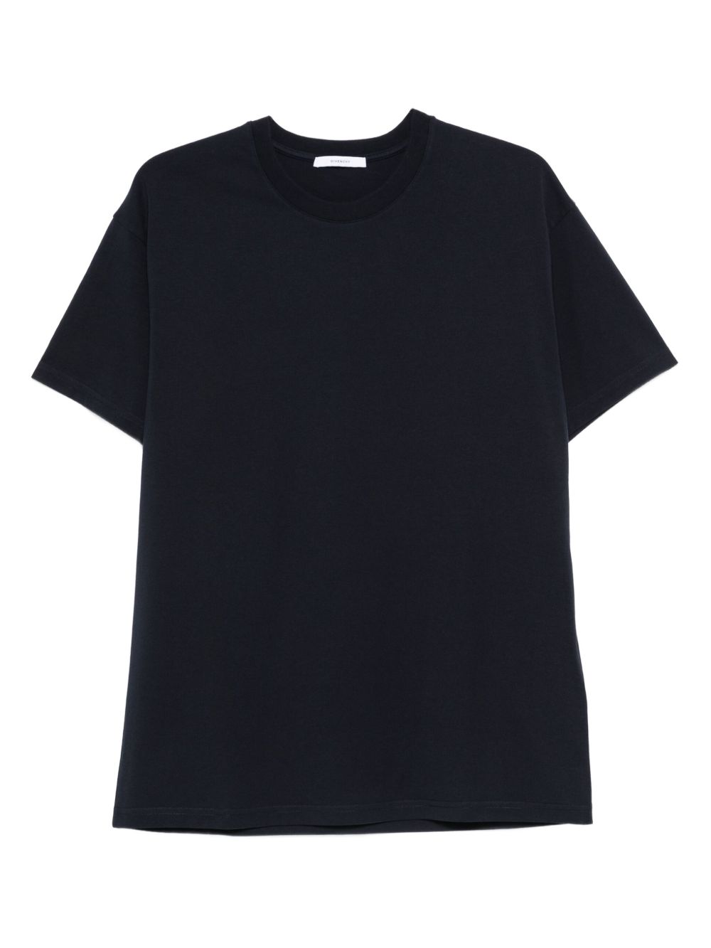 Black Cotton T-Shirt with Stamp Print