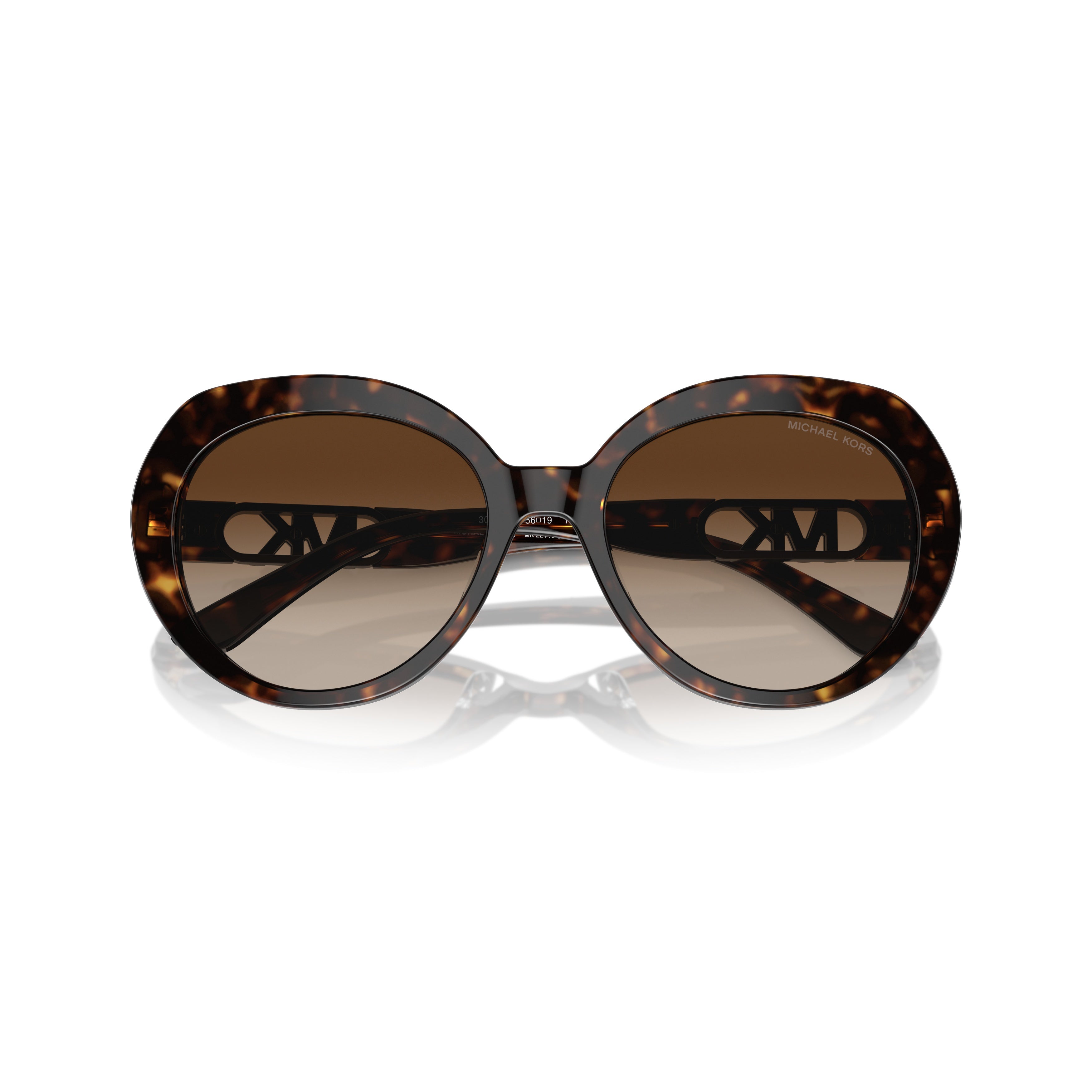 0mk2214u Oversized Round Sunglasses with Tortoiseshell Frame