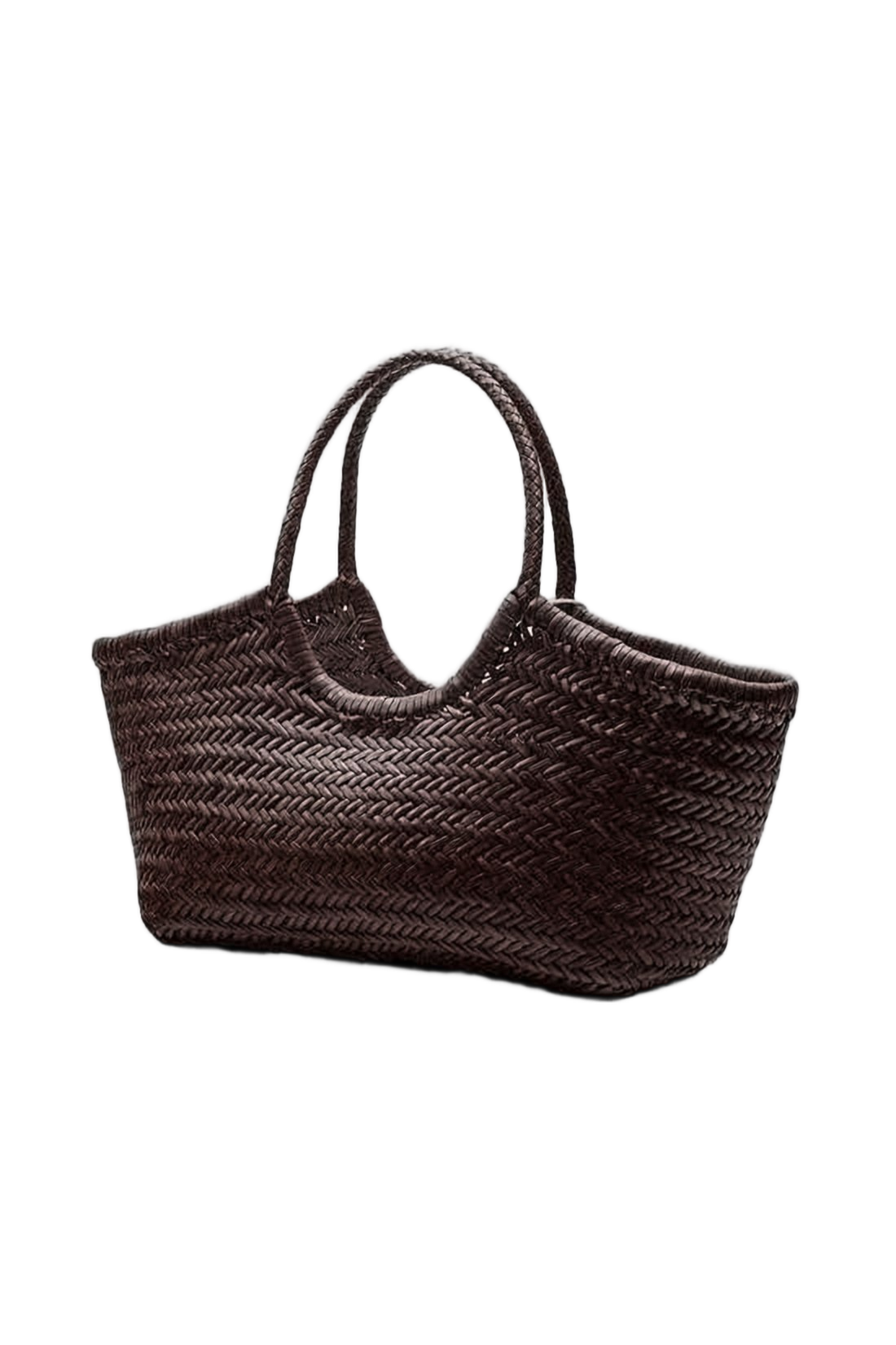 Woven Buffalo Leather Shoulder Bag