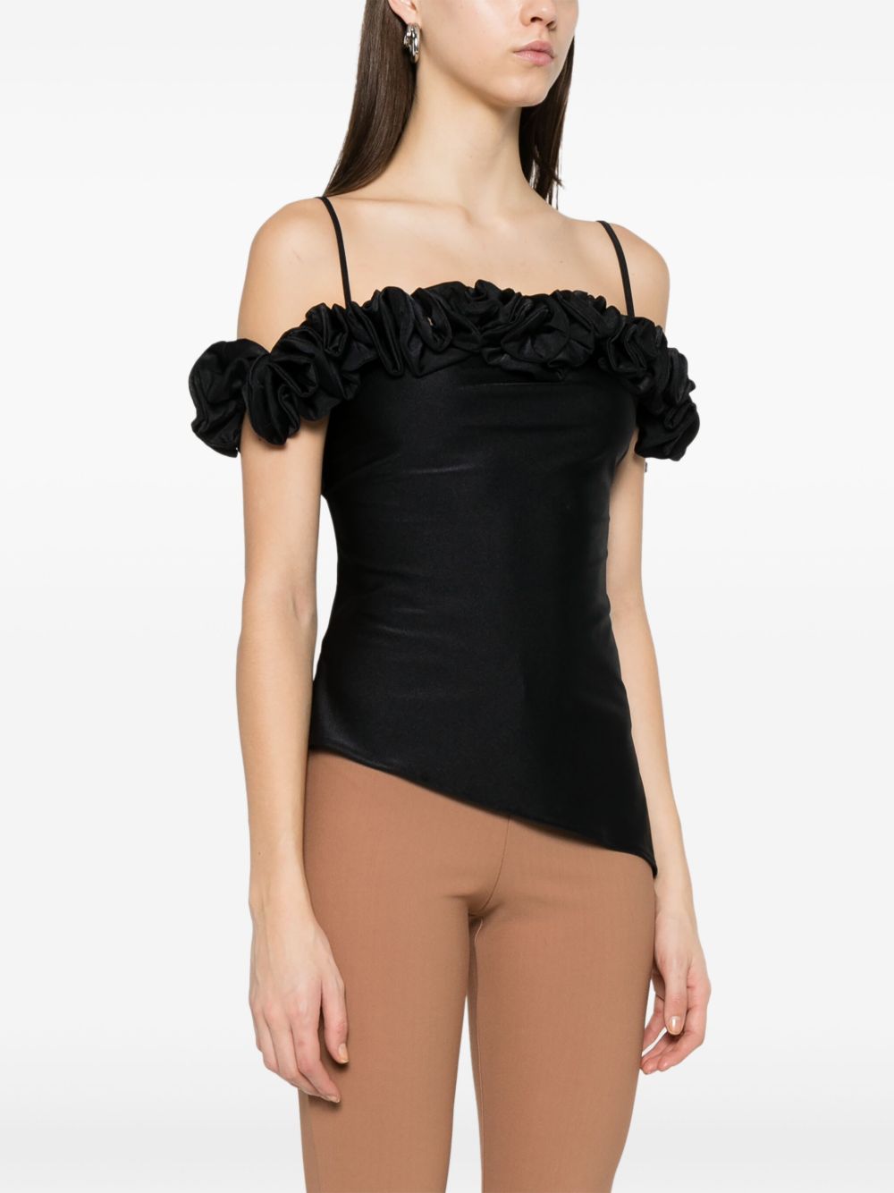 Off-Shoulder Top with Ruffled Neckline