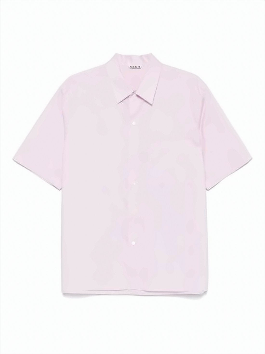 Boxy Short-Sleeved Shirt with Classic Collar