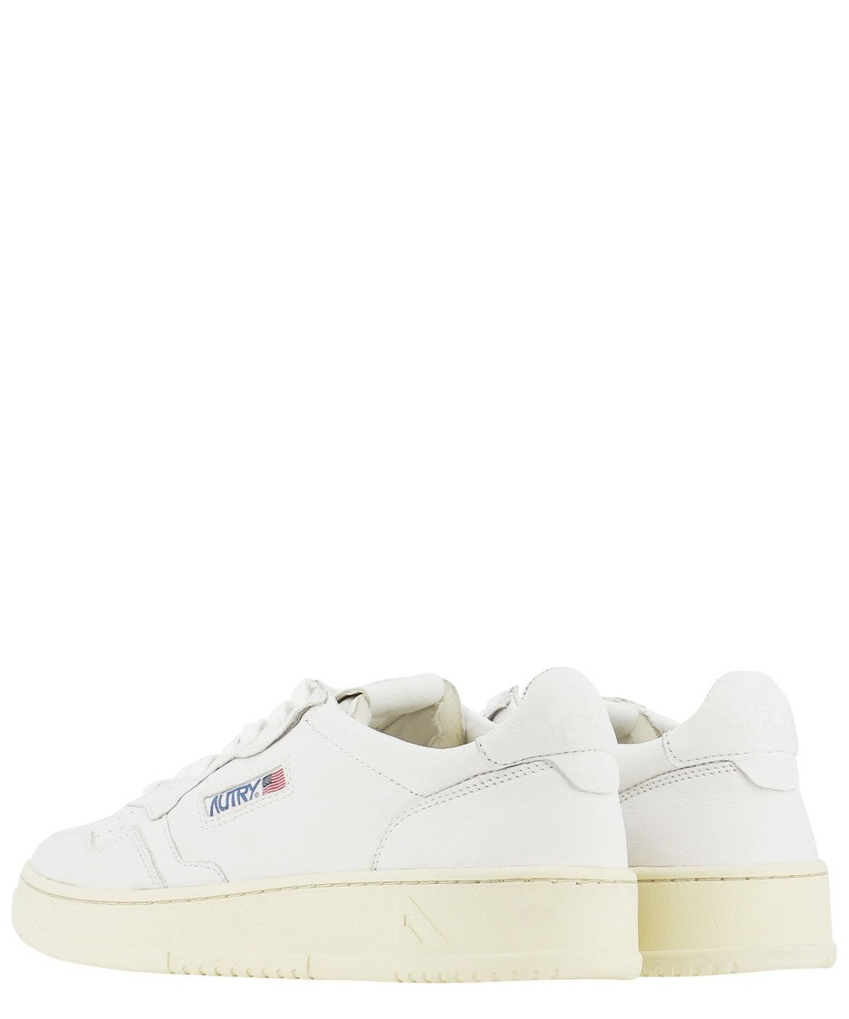 Low-Top Sneakers With Perforated Leather Upper