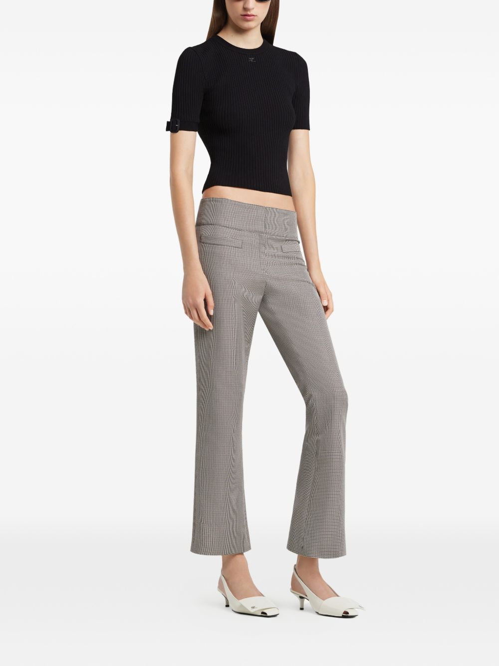 Fitted Ribbed Knit Top
