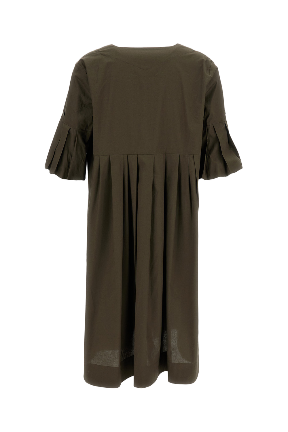 Flowing Green Dress with Silhouette