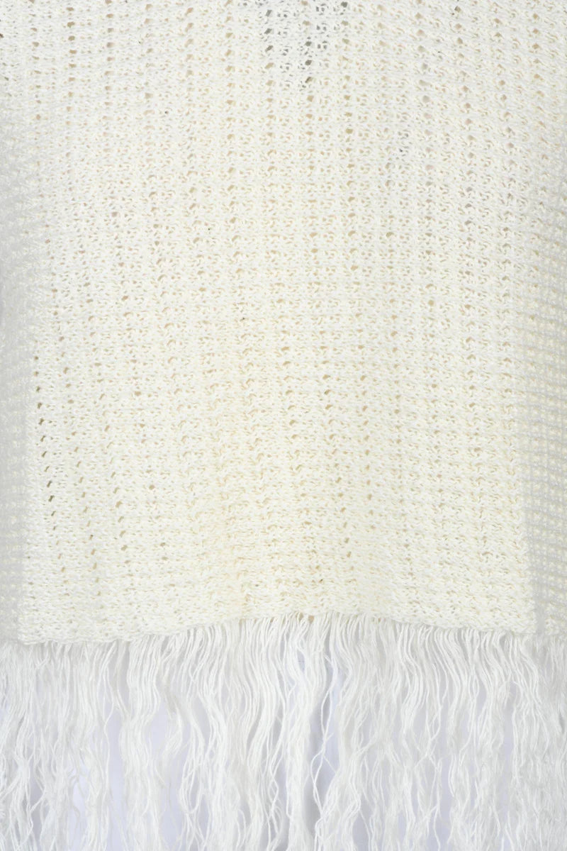 Linen Knit Vest - White