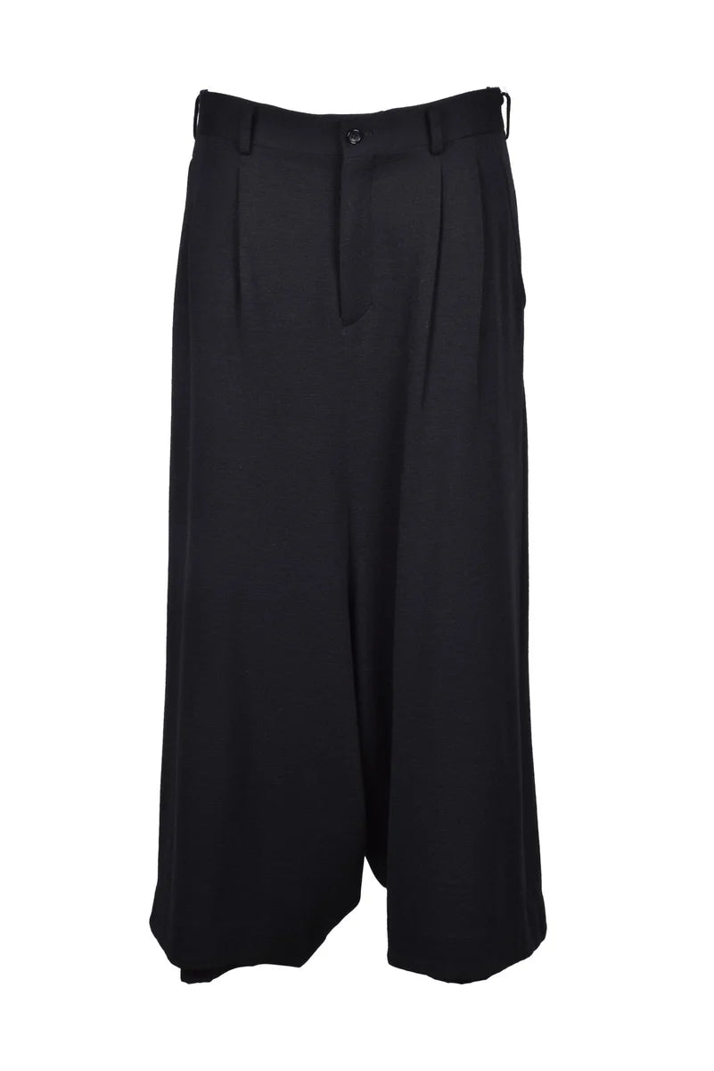 Wool Trouser Skirt - Black