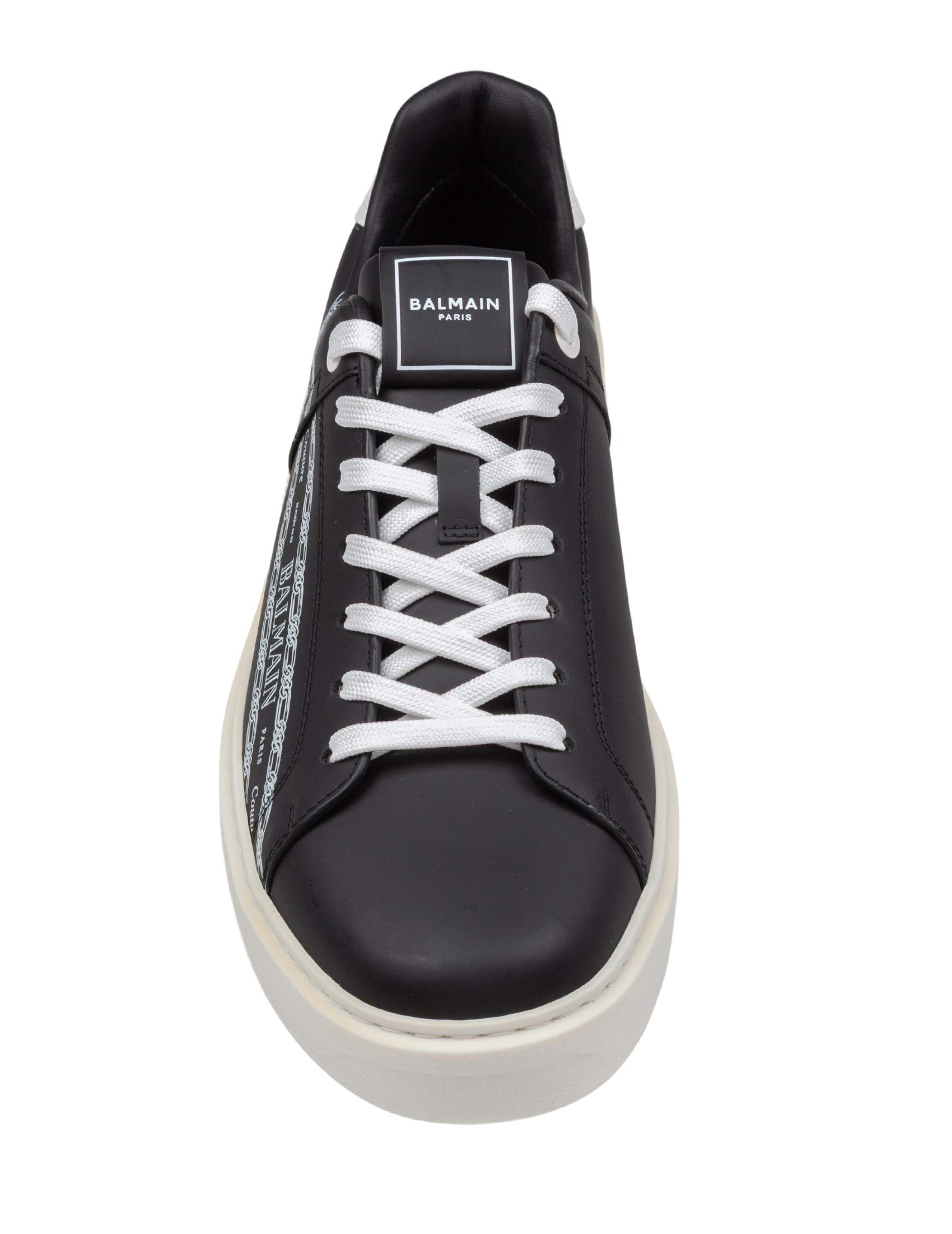 B-Court Black Leather Sneakers With Logo