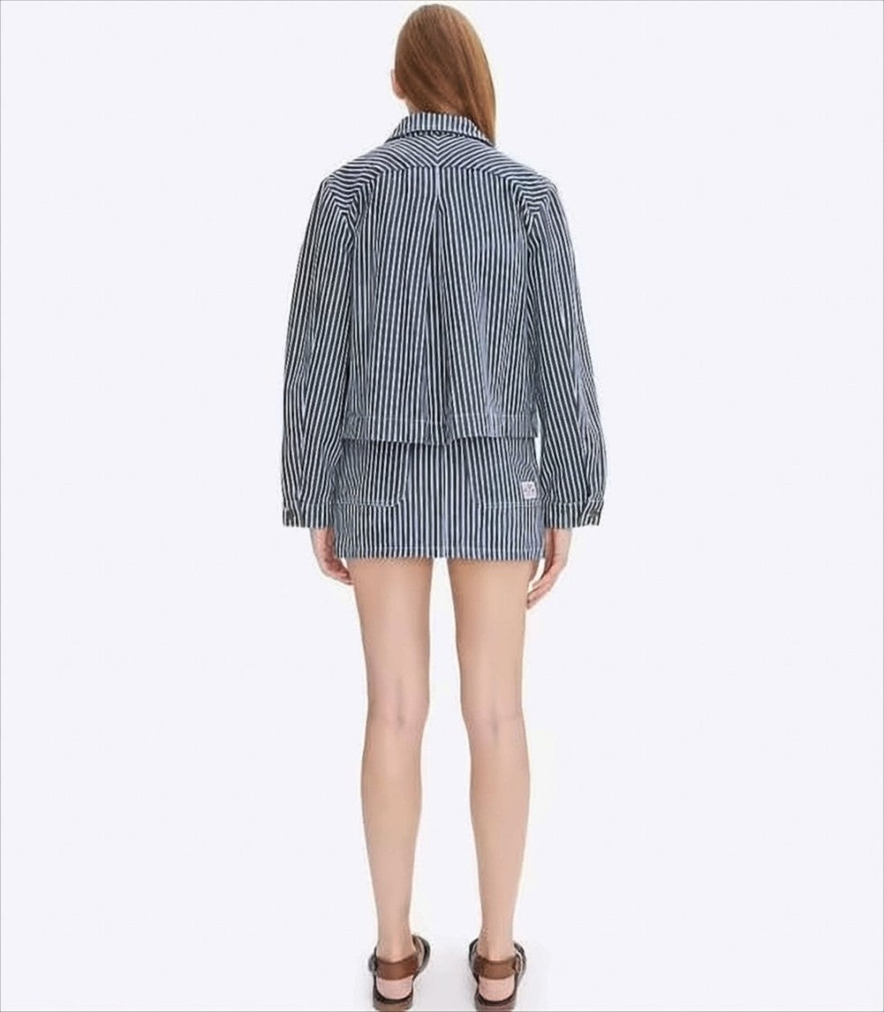 Cropped Cotton Blend Jacket