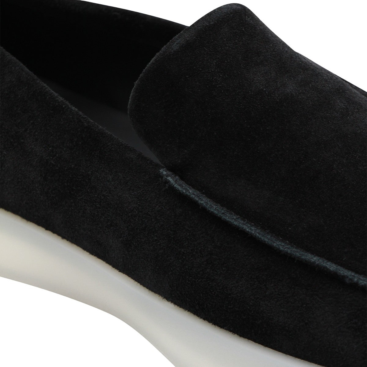 Black Suede Slip-On Sneakers