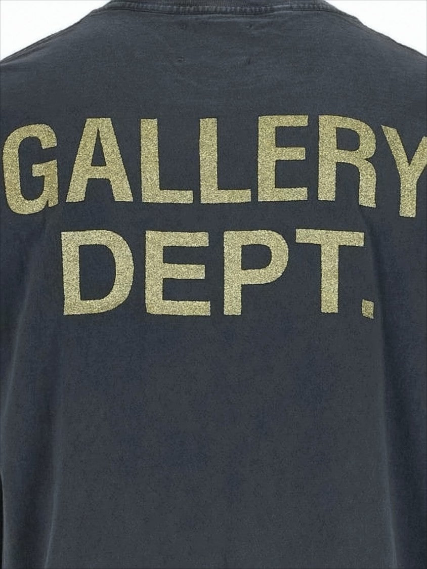 Black Short-Sleeve T-Shirt with Graphic Print