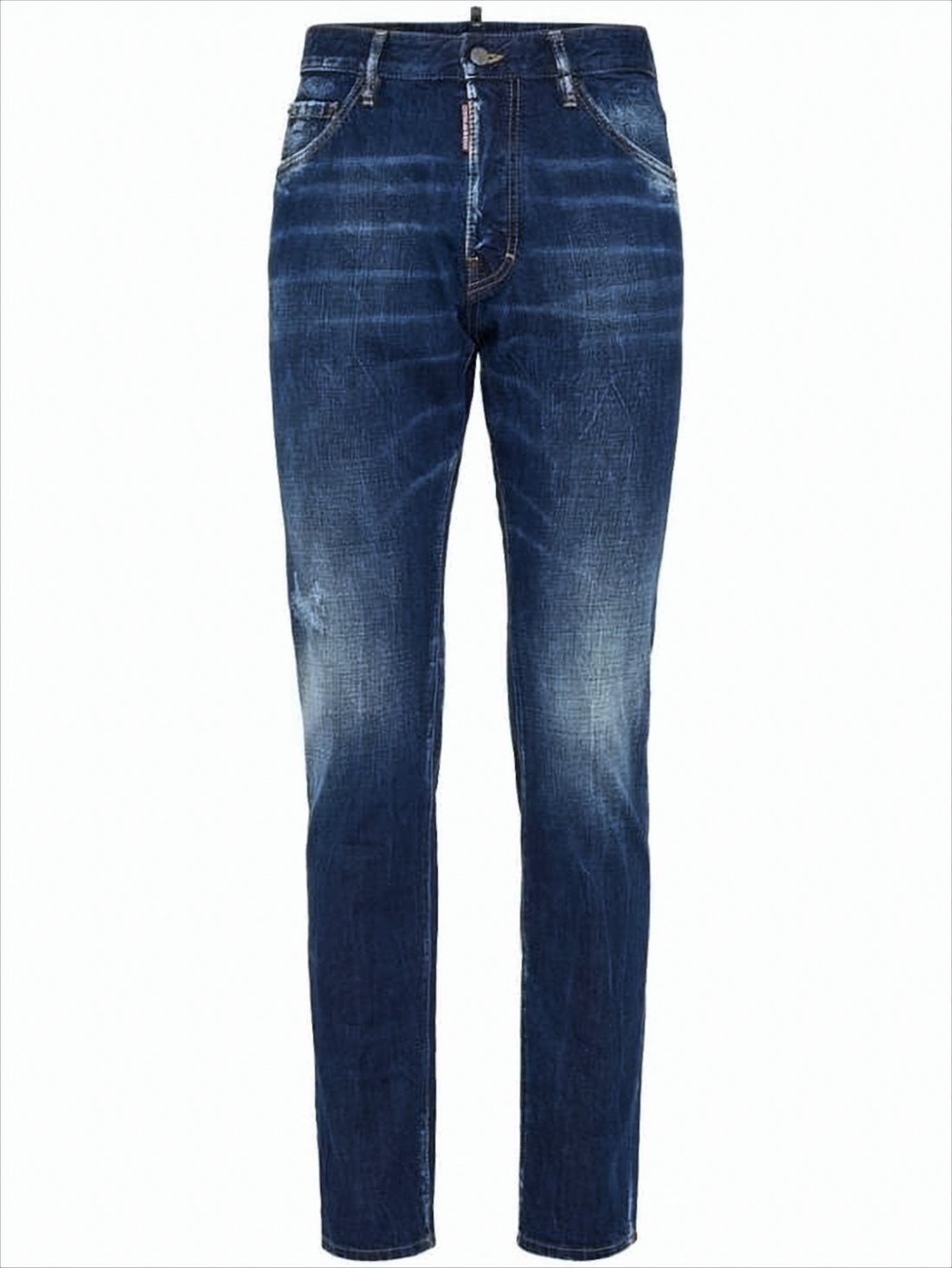 Classic Slim Fit Medium Blue Denim Pants