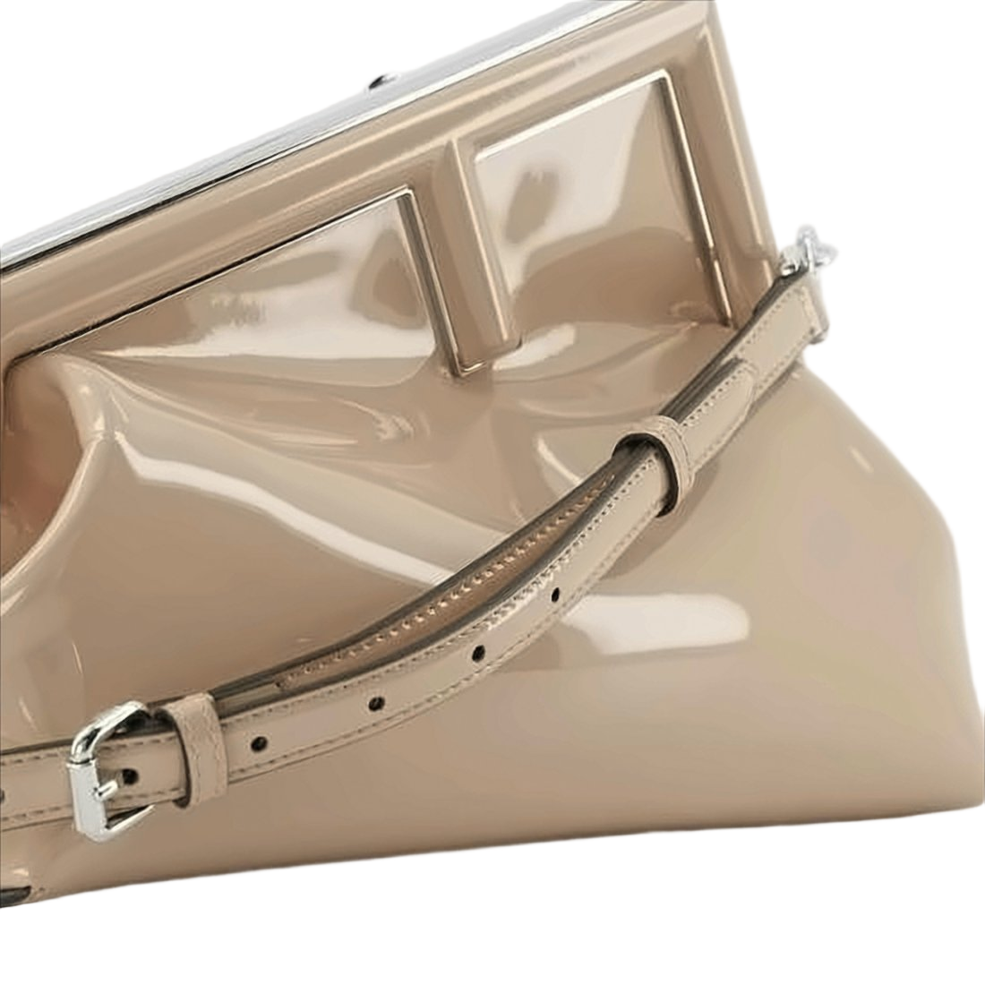Structured Calf Leather Shoulder Bag