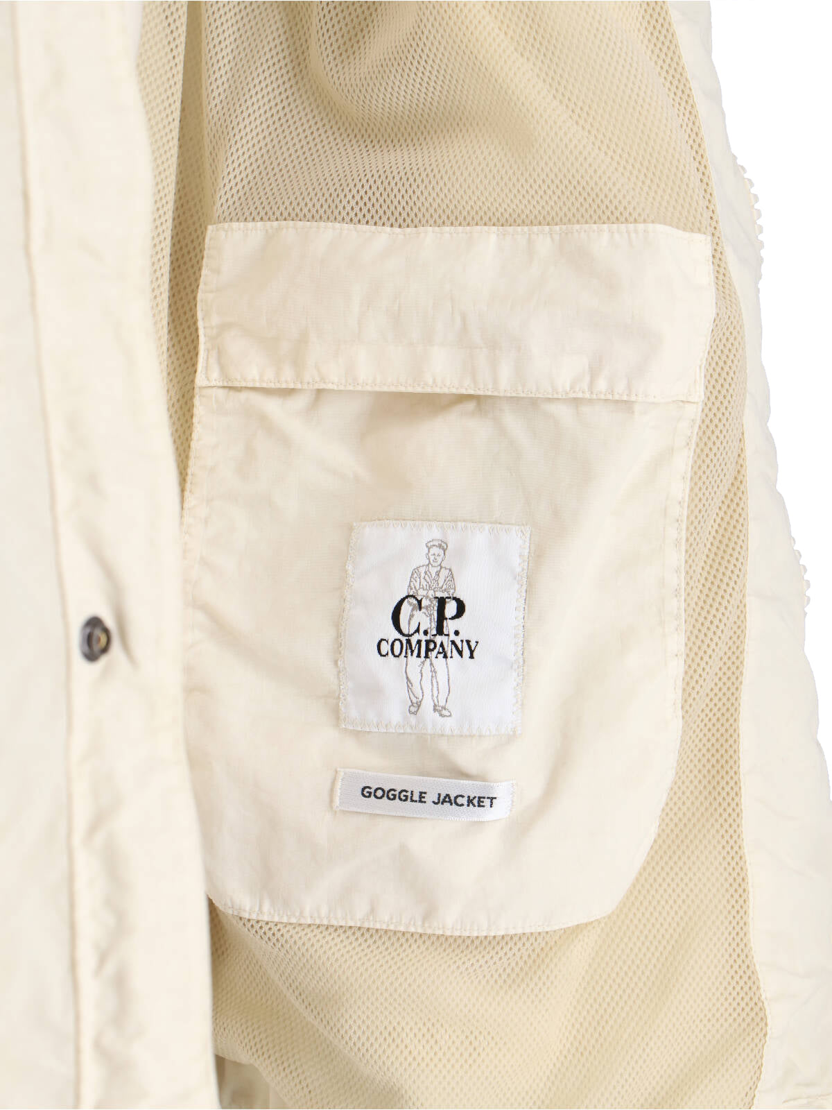 Cream Flatt Nylon Goggle Jacket