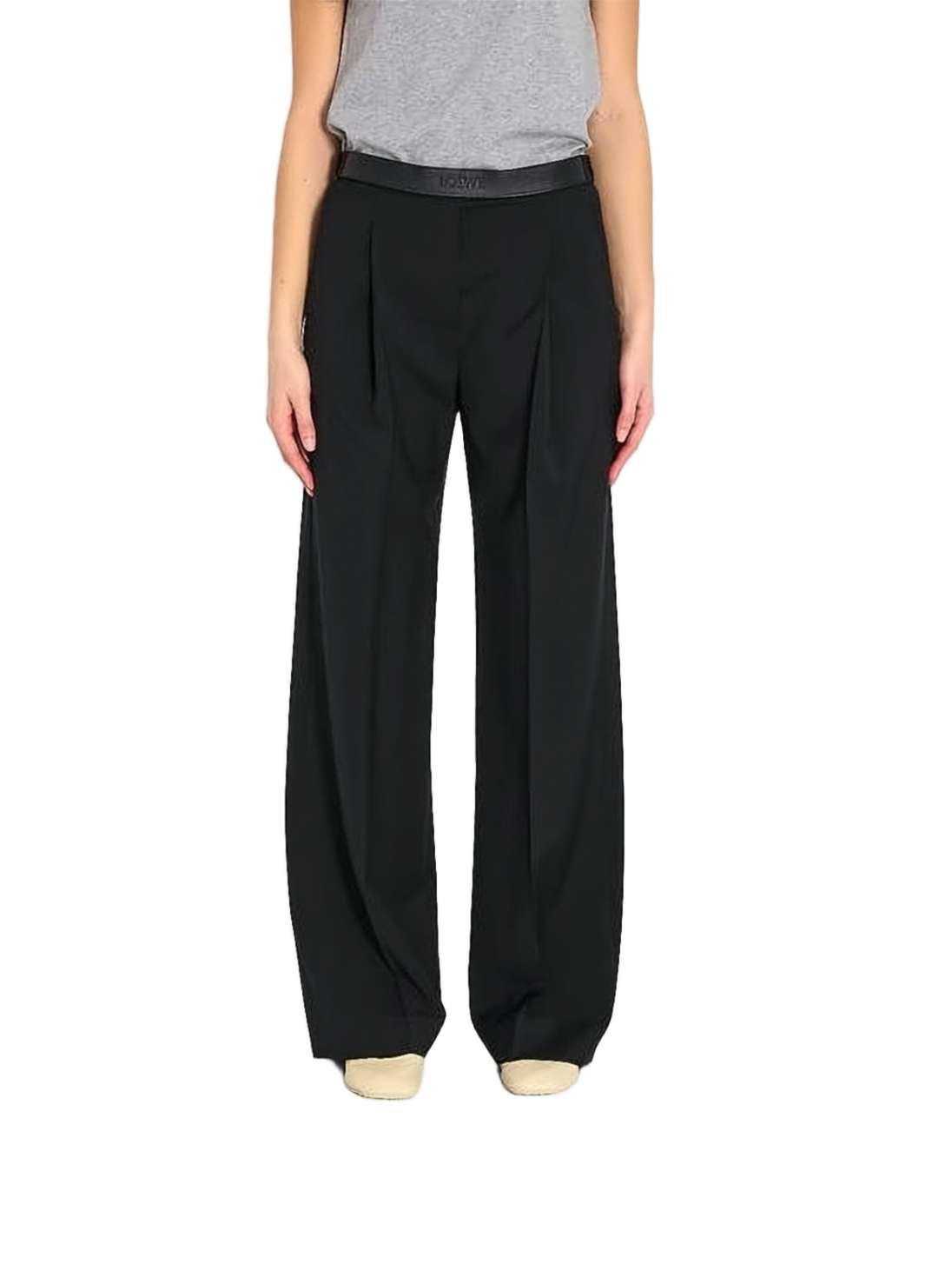 Wide-Leg Suit Pants With High Waist