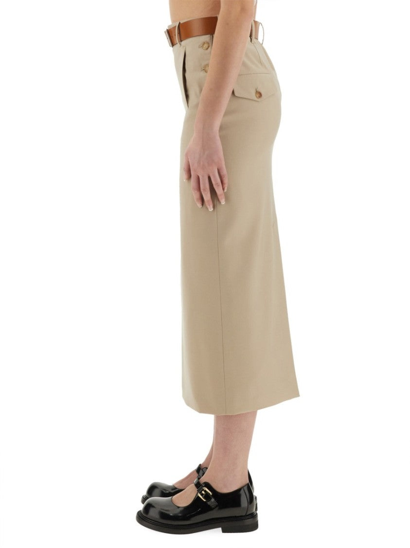 "Tailored Twist" Long Skirt