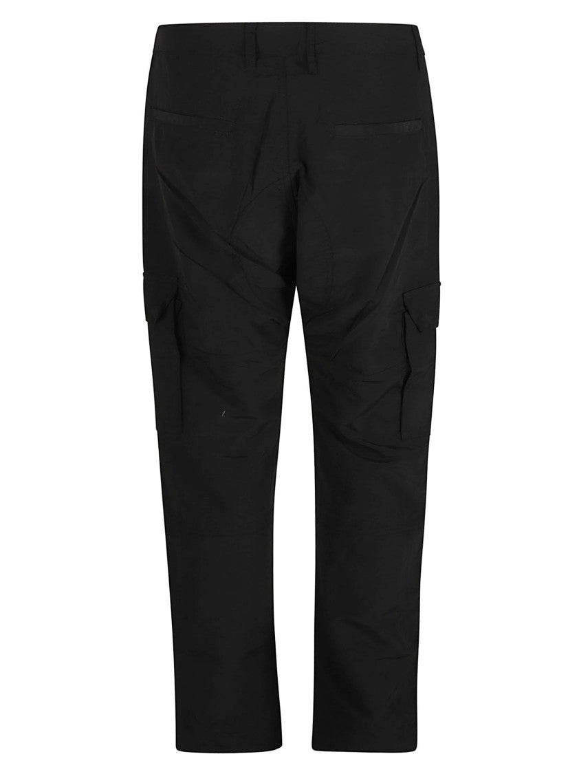 Relaxed Fit Black Cargo Trousers