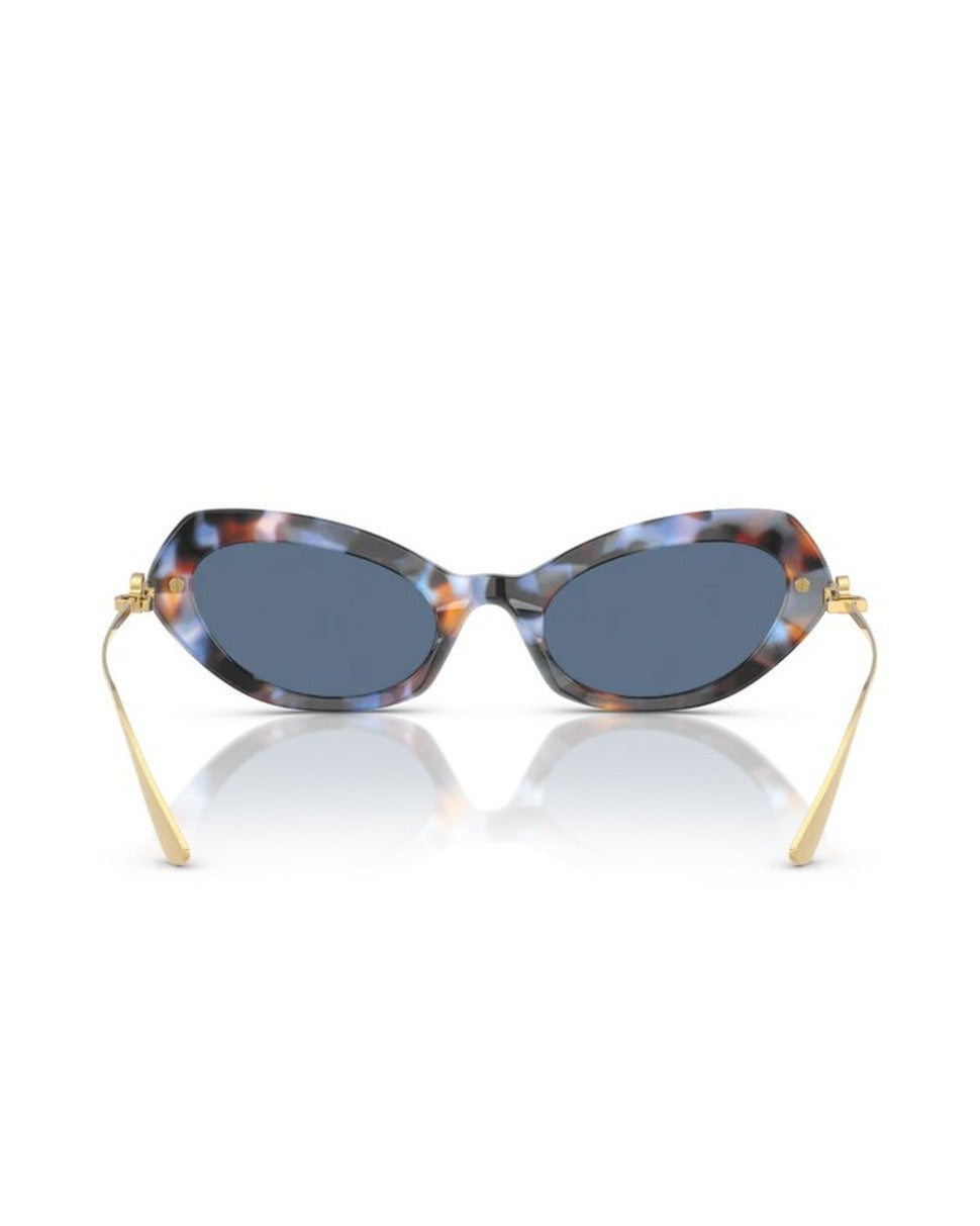 Narrow Cat-Eye Sunglasses With Metal Temples