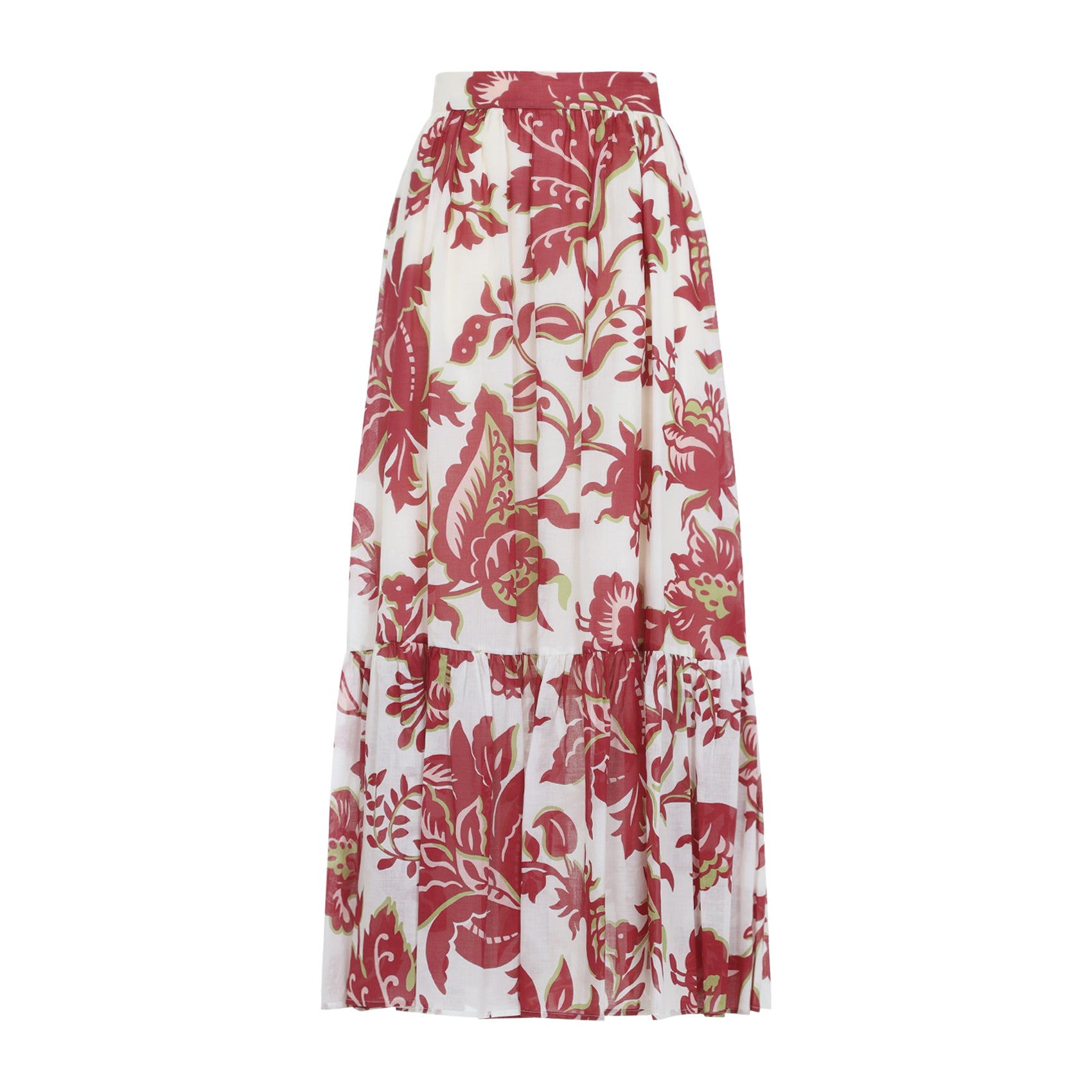 Long White Cotton Skirt