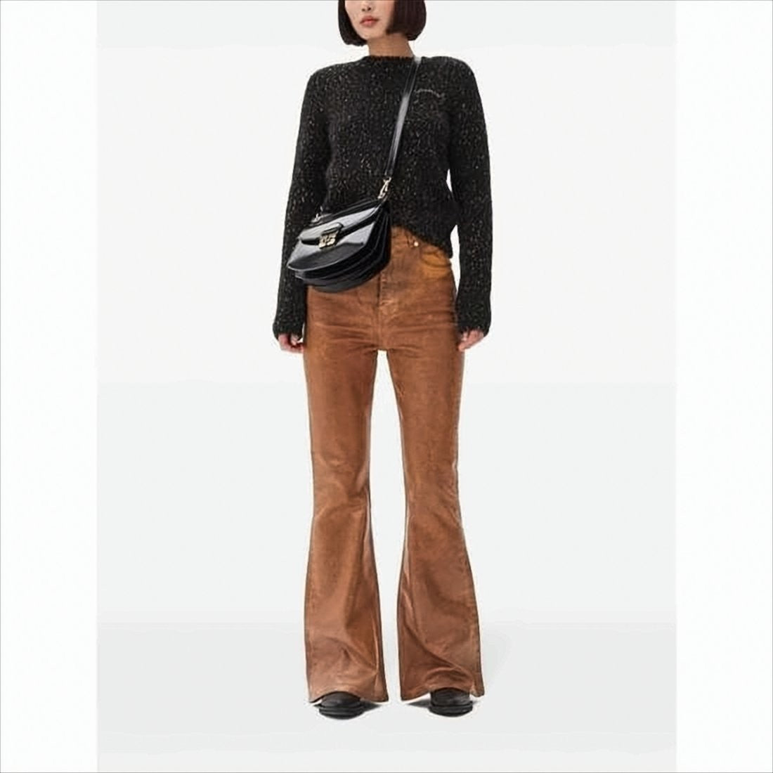 Textured Knit Sweater with Classic Crew Neckline