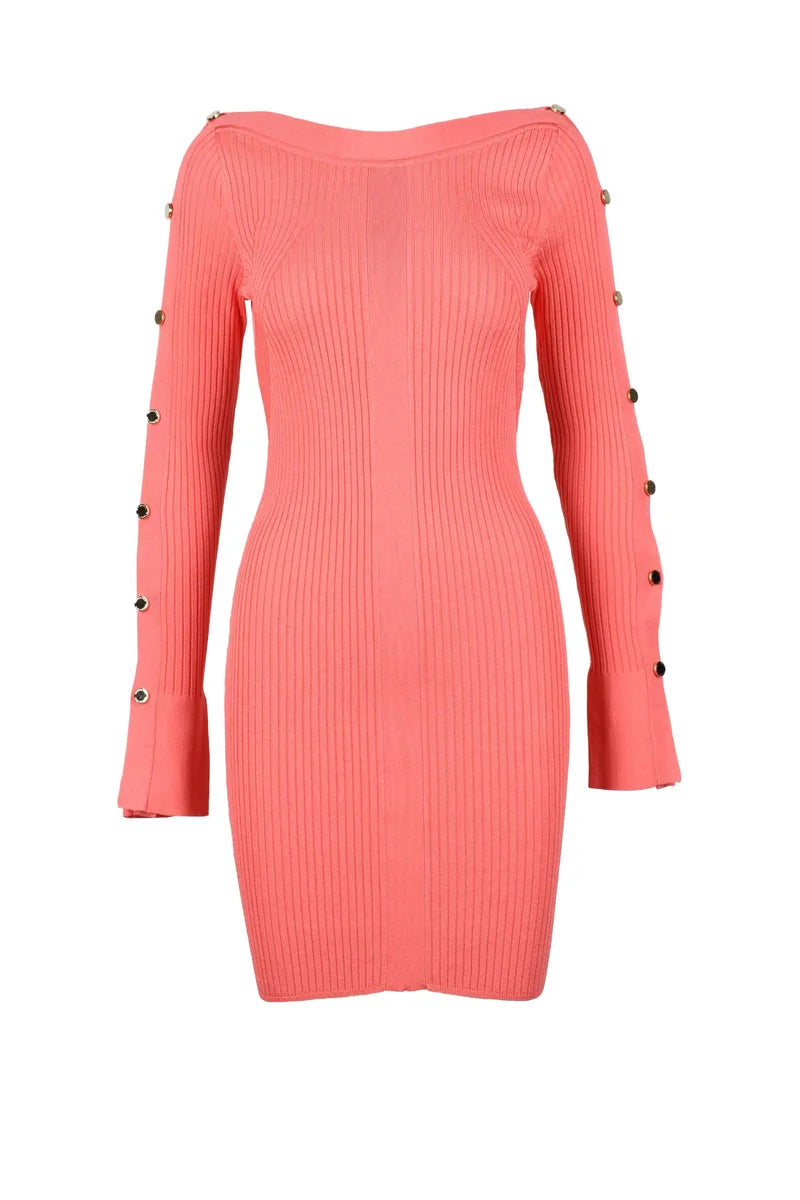 Viscose Polyamide Dress - Red