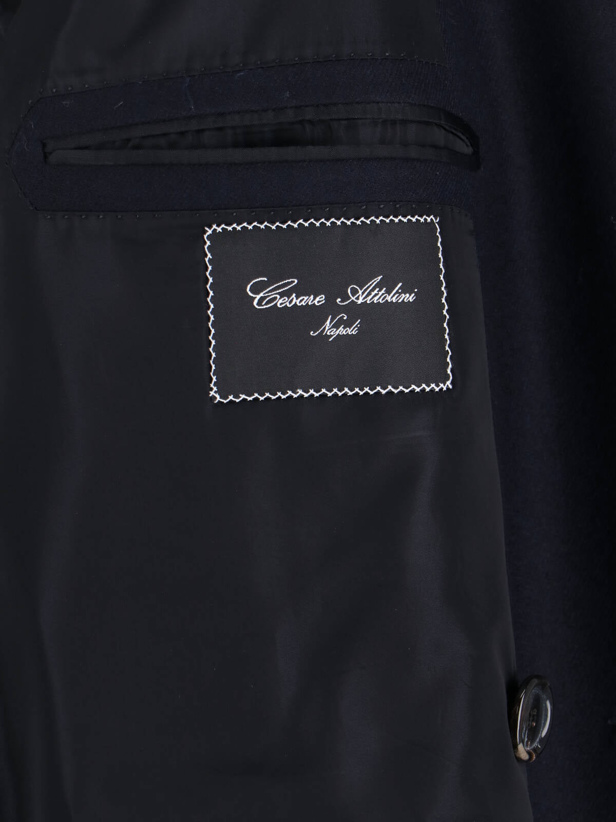 Double-Breasted Black Wool