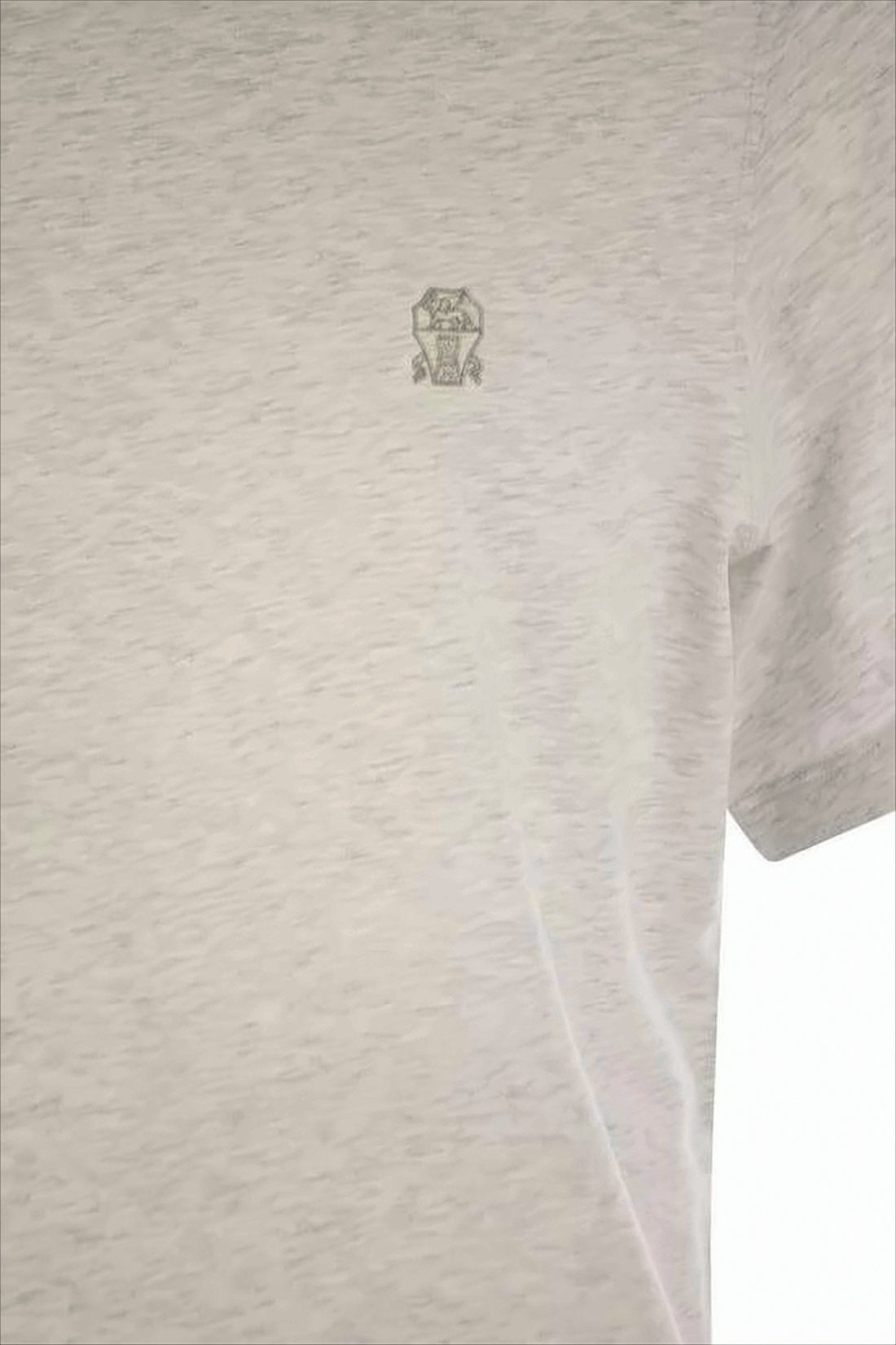 Heathered Textured Short-Sleeved Crew Neck T-Shirt