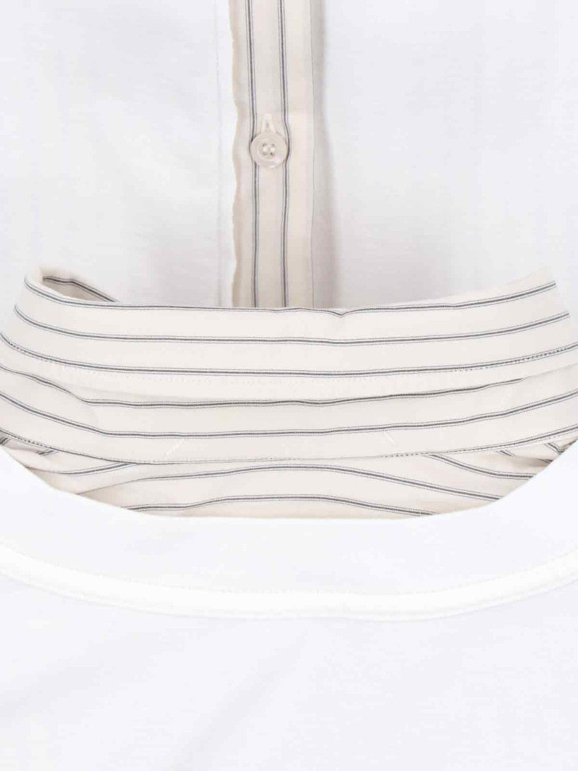 Inverted Shirt – White & Beige