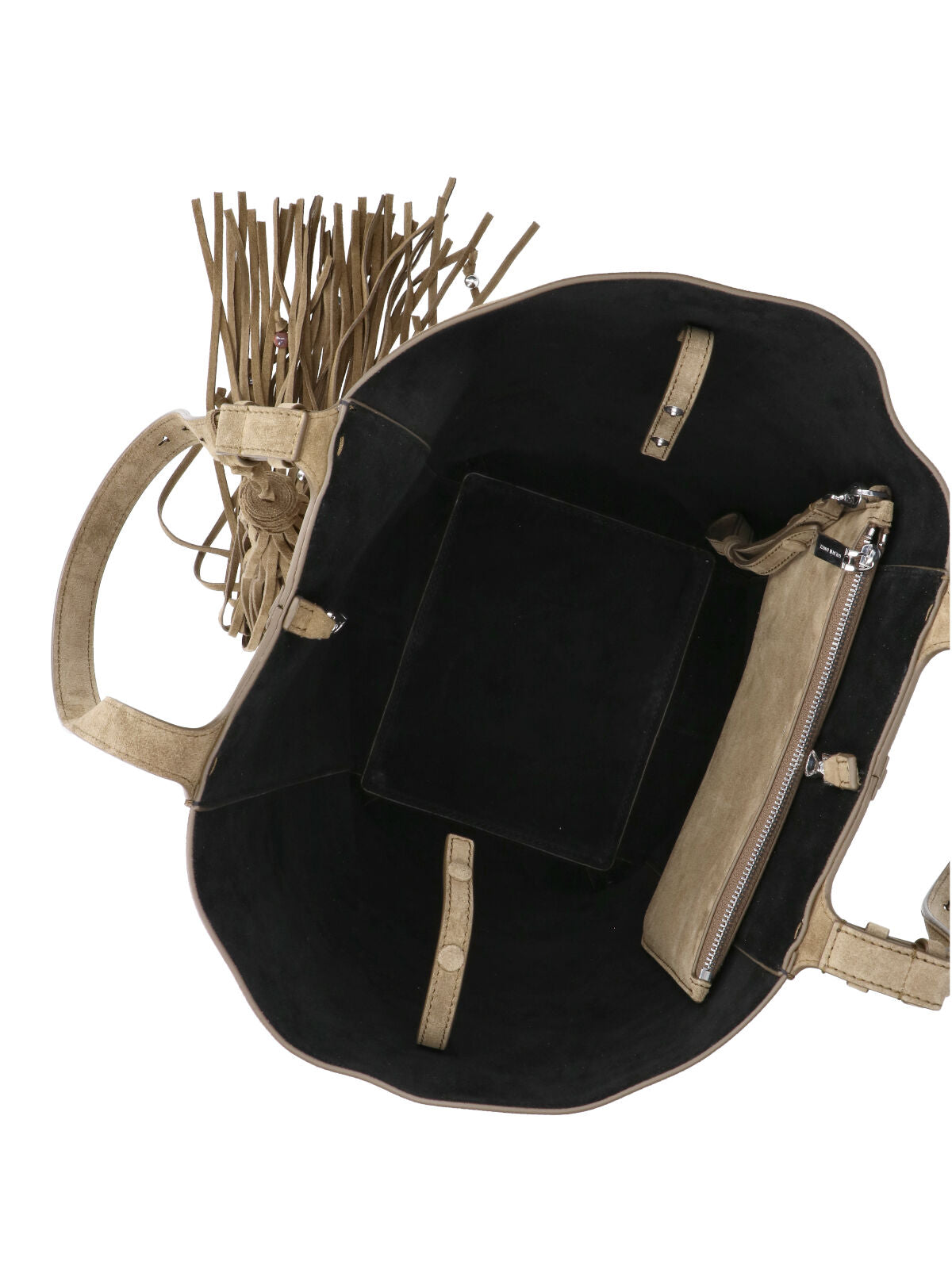 Brown 24/7 Fringed Calf Suede Tote