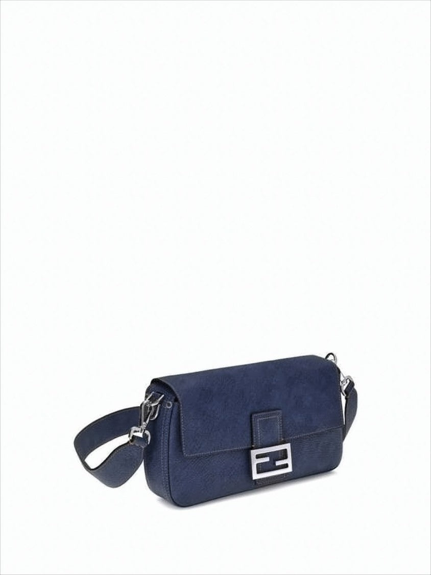 Textured Calf Leather Shoulder Bag With Adjustable Strap