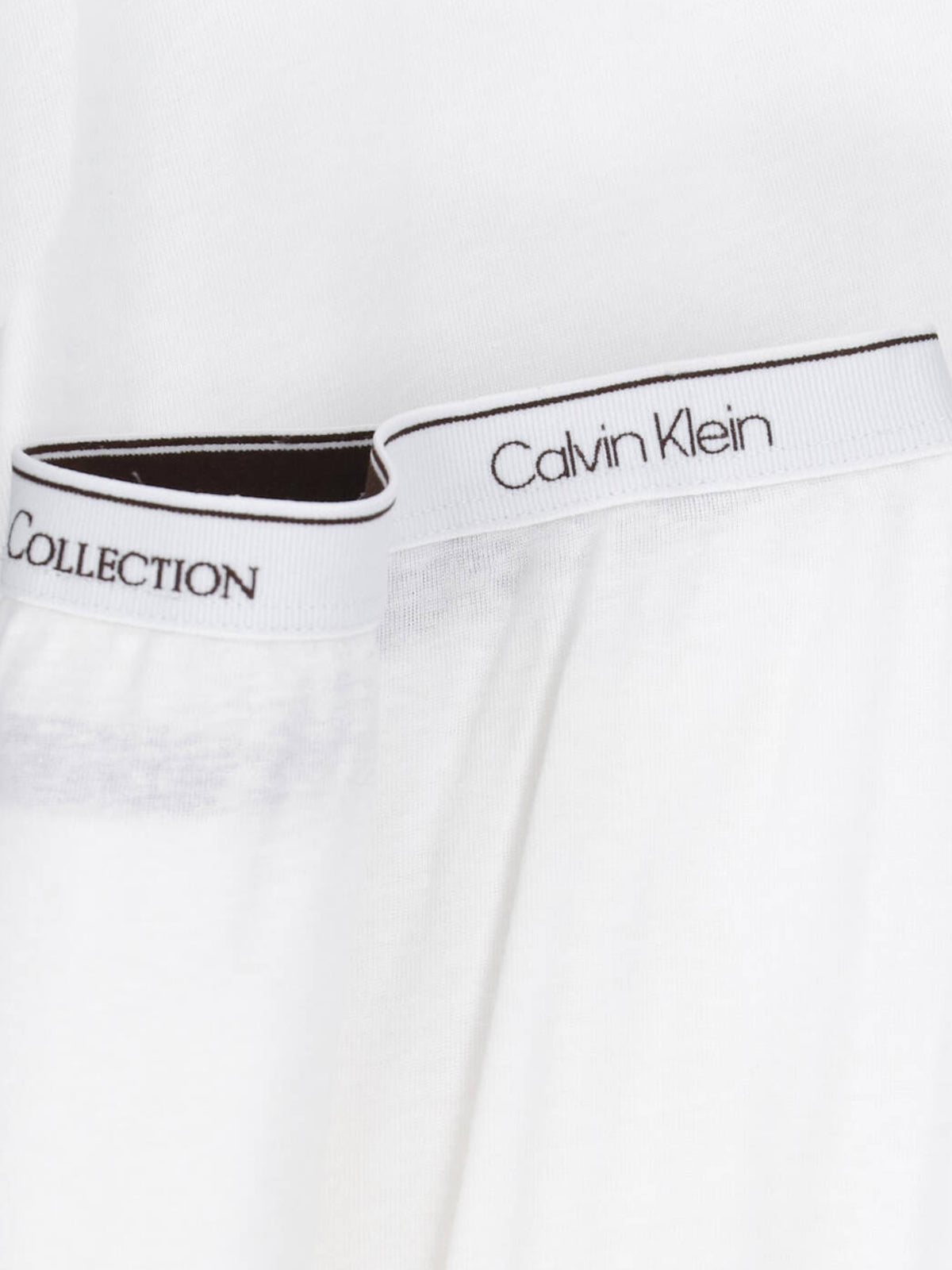 White Slim-Fit Ribbed Cuff Logo Trousers