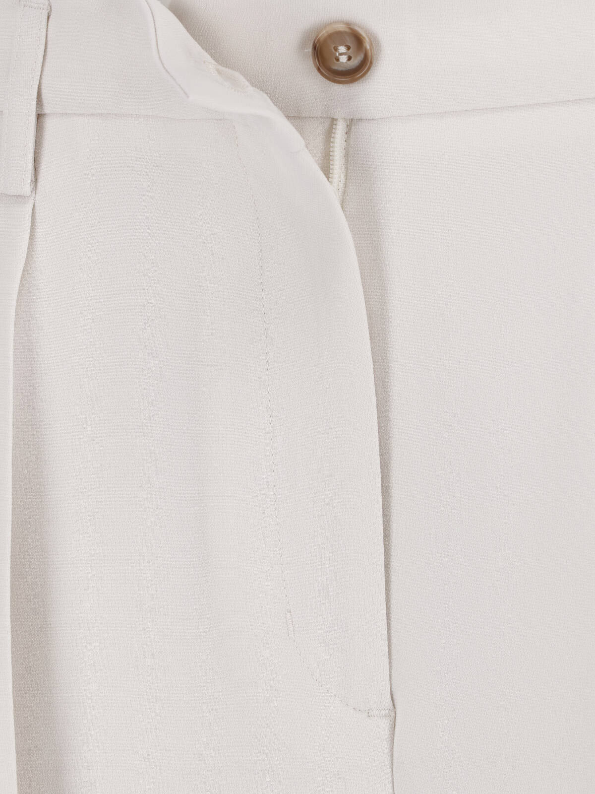 Cream Paloma Mid-Rise Wide Leg Trousers