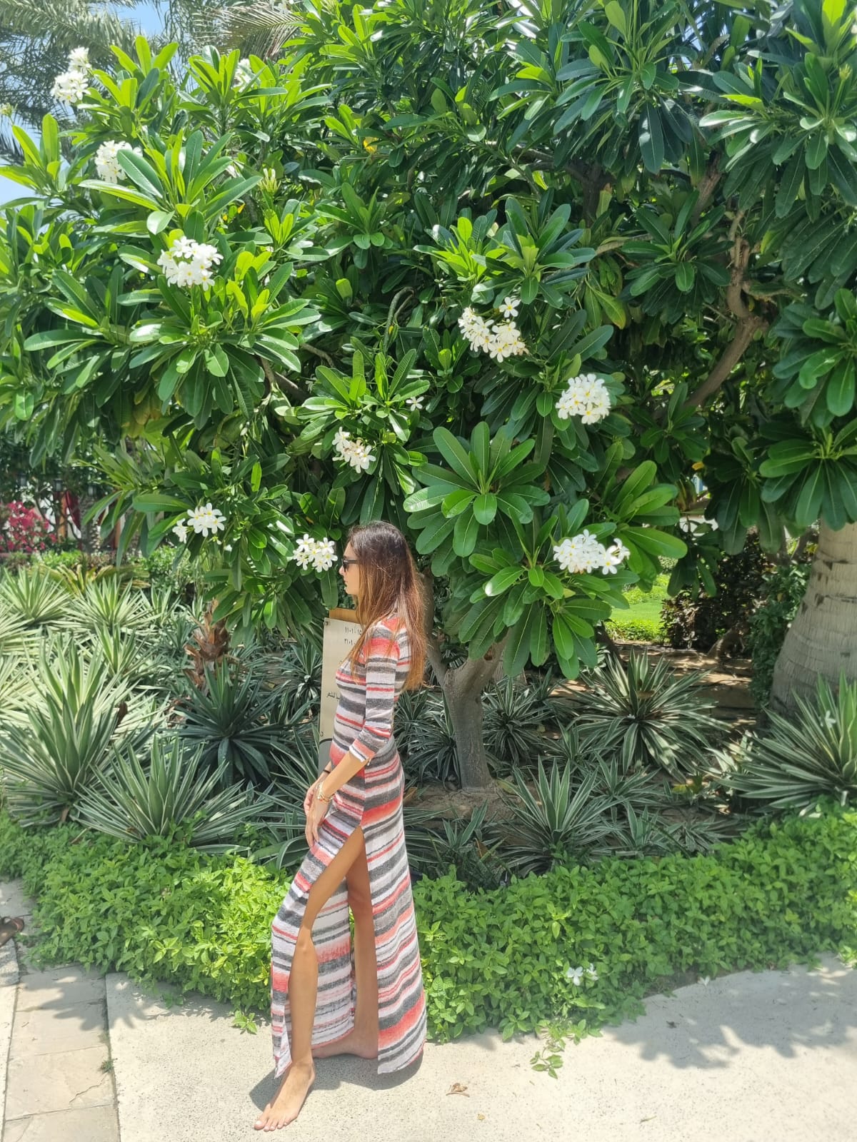 Ayana Knit Stripes Maxi Dress