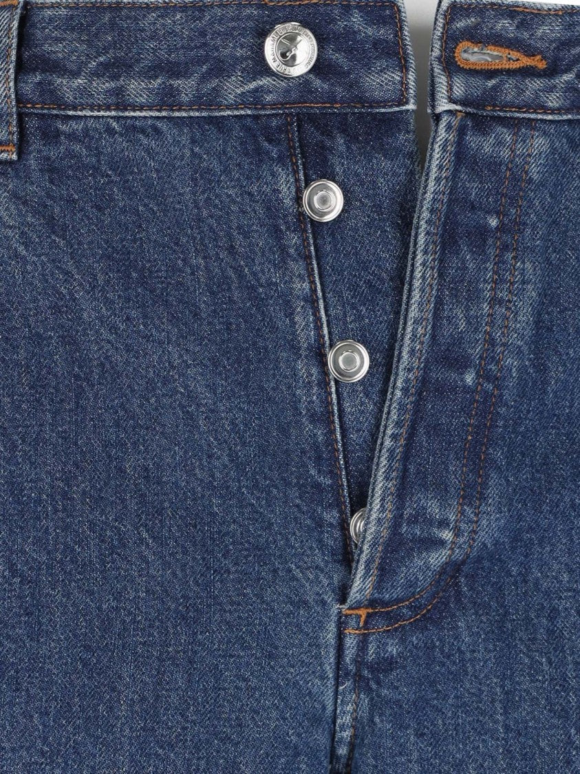 Straight Jeans, In Blue Denim, Medium Waist