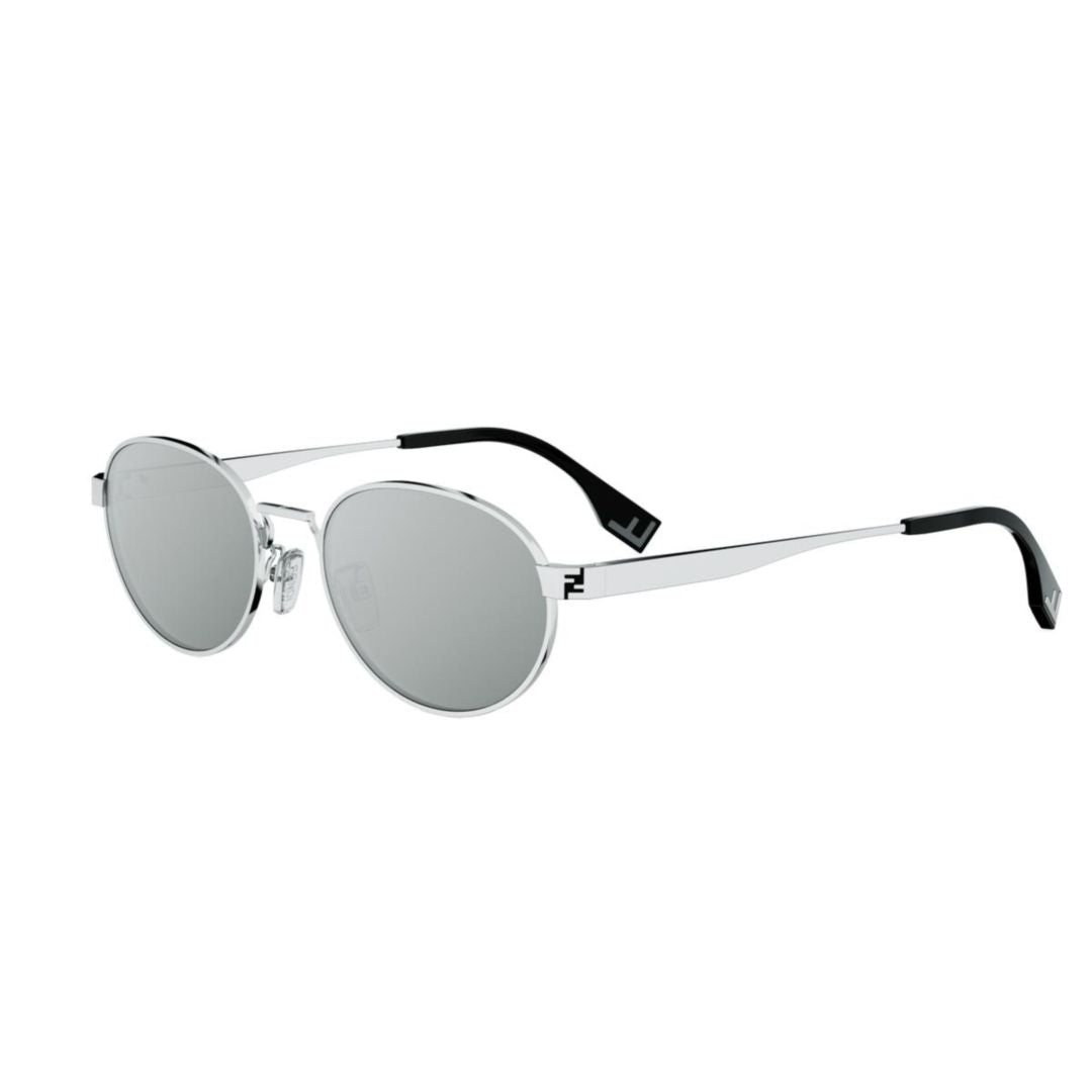 Fe40180u Oval-Shaped Metal Frame Sunglasses