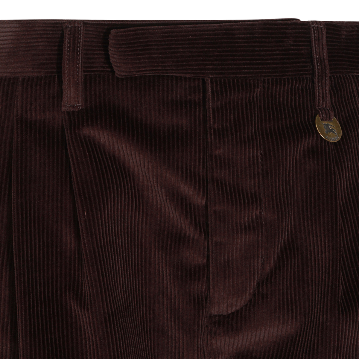 Dark Brown Corduroy Trousers with Tailored Fit
