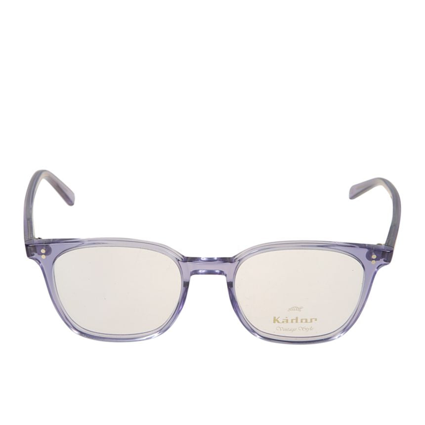 Quadro/N Translucent Purple Square Frame Eyeglasses with Glossy Finish