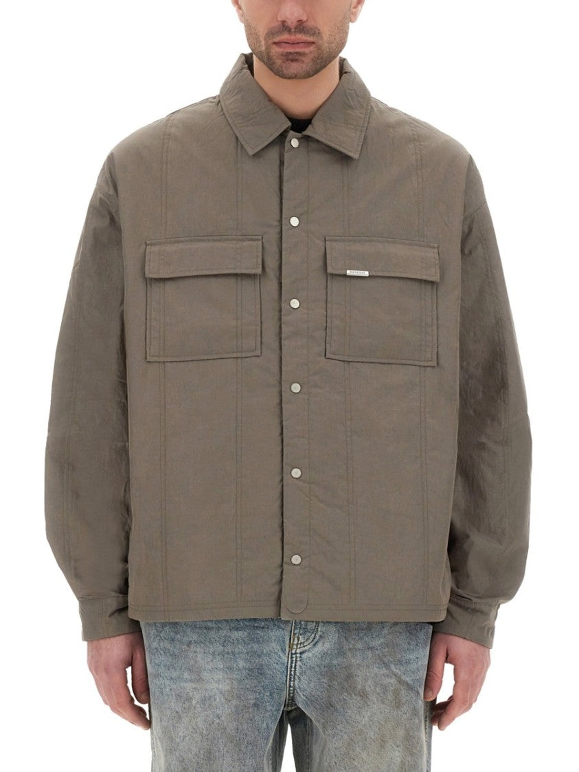 Quilted Overshirt With Dual Chest Pockets