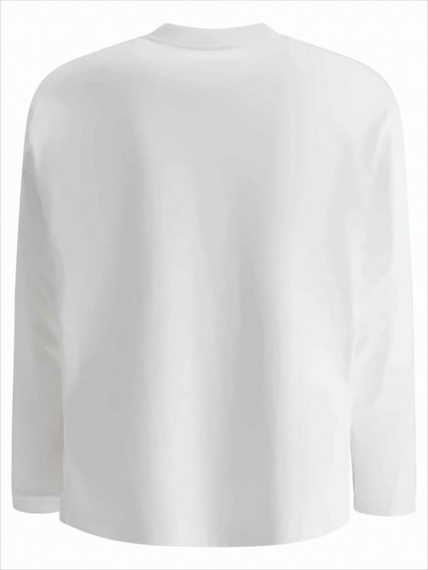 Minimalist Long-Sleeve Cotton T-Shirt With Chest Pocket