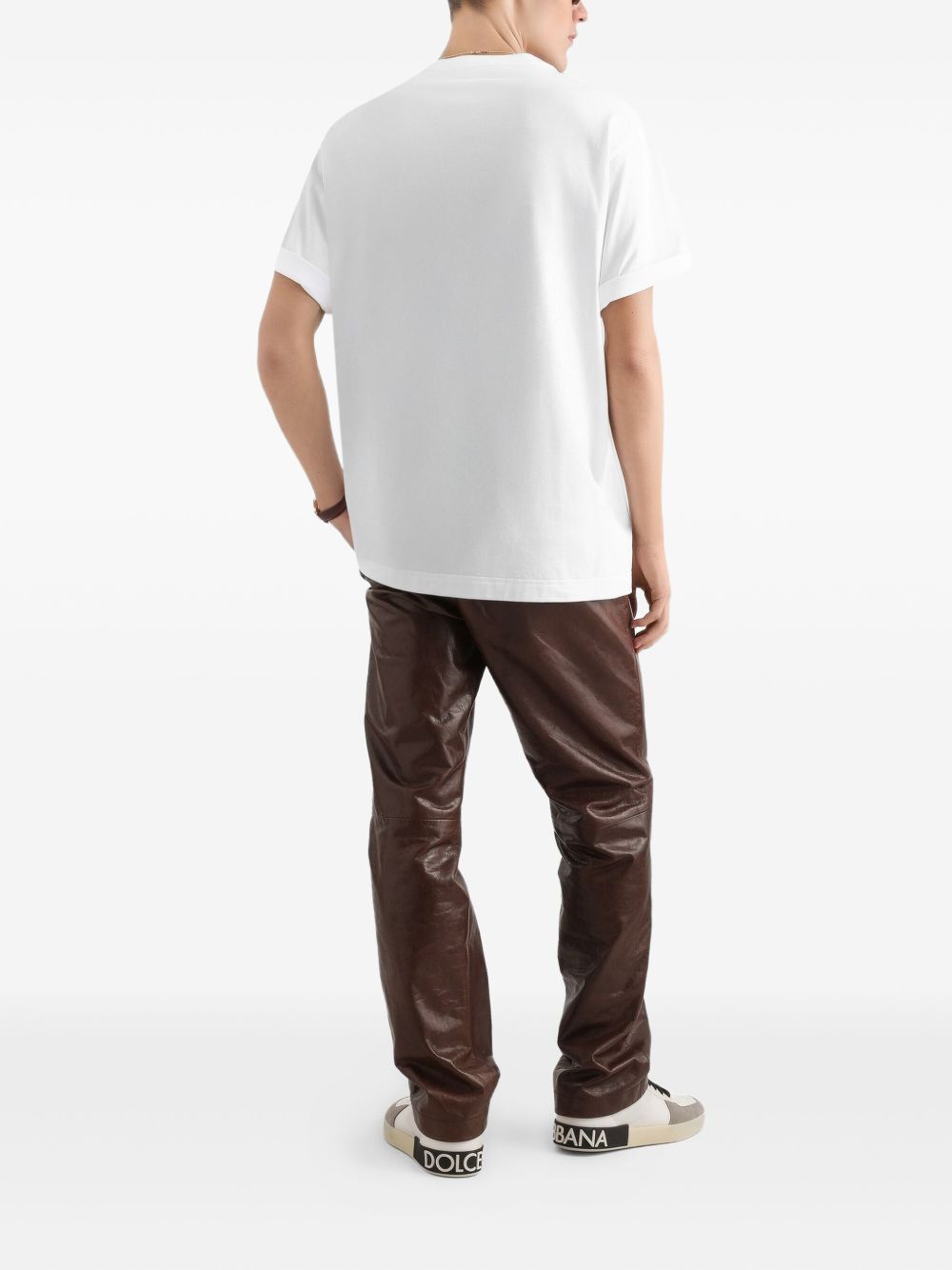 Relaxed-Fit White T-Shirt With Bold Logo Design