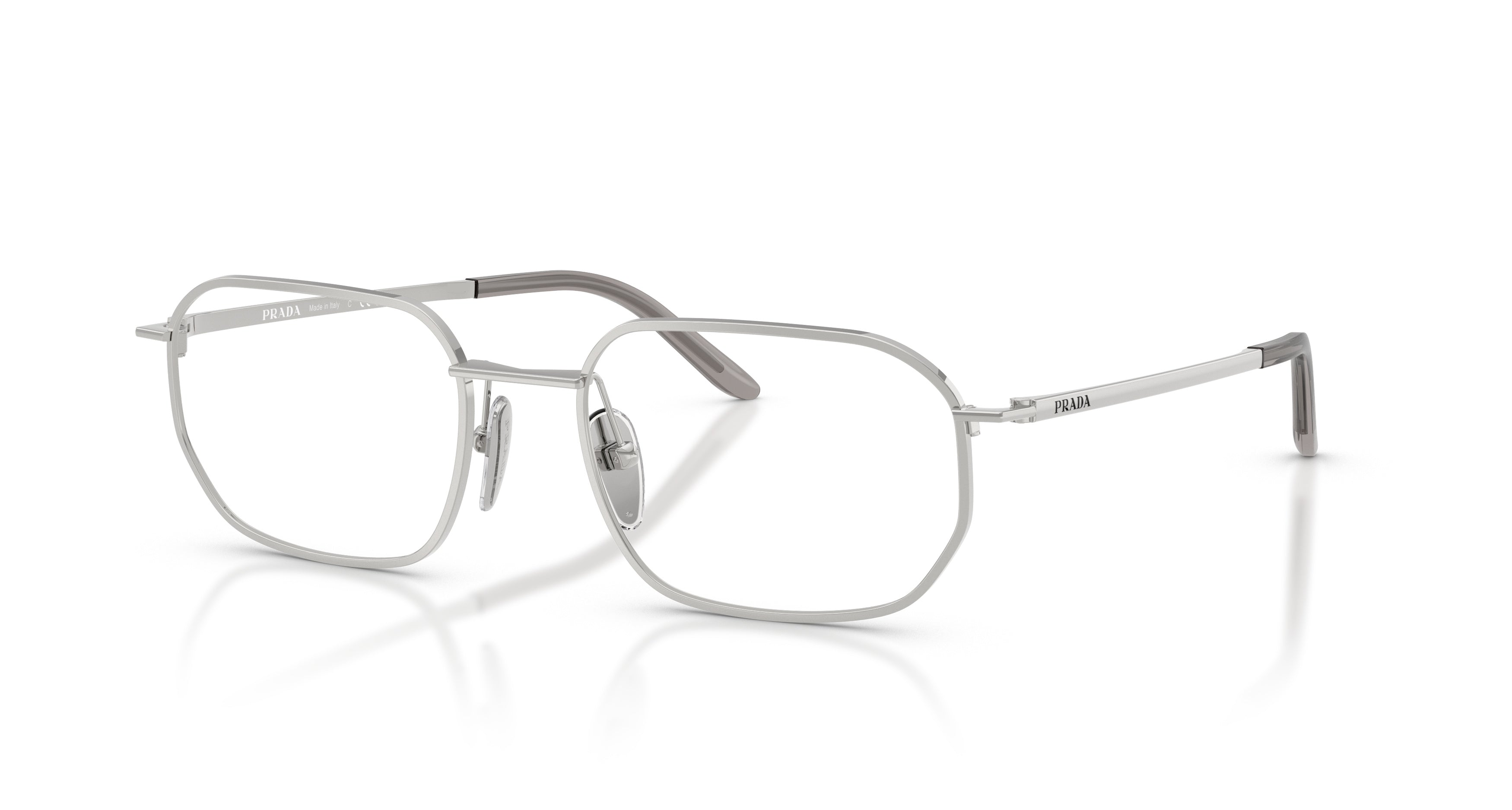 0pr D51v Geometric Metal Frame Eyeglasses