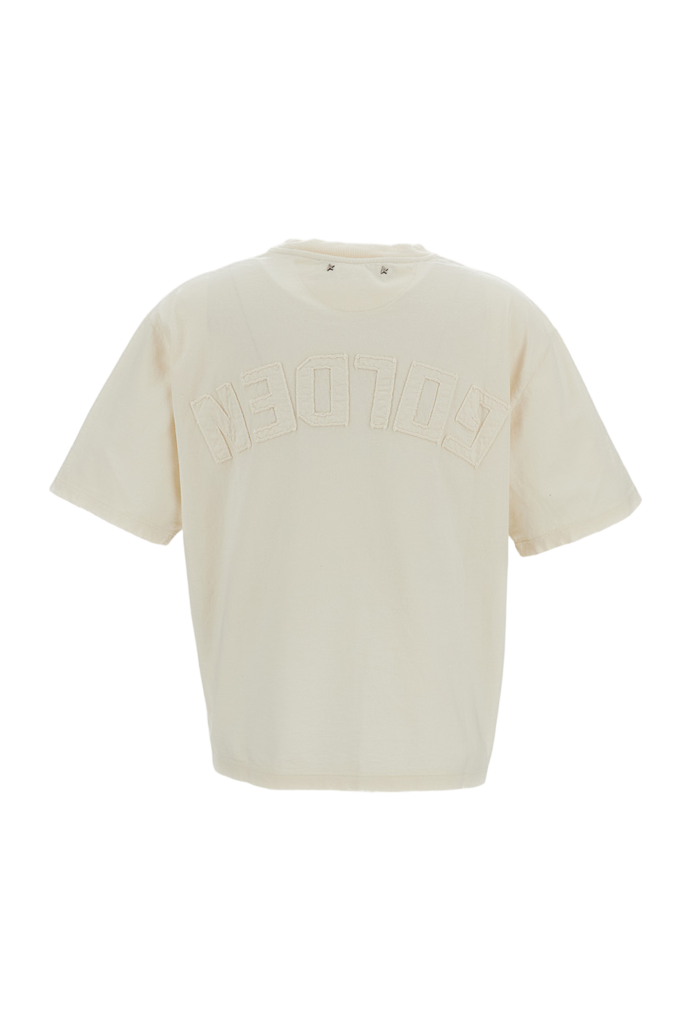 Koszulkowa T-shirt o pudełkowym kroju z efektem vintage i przetarć