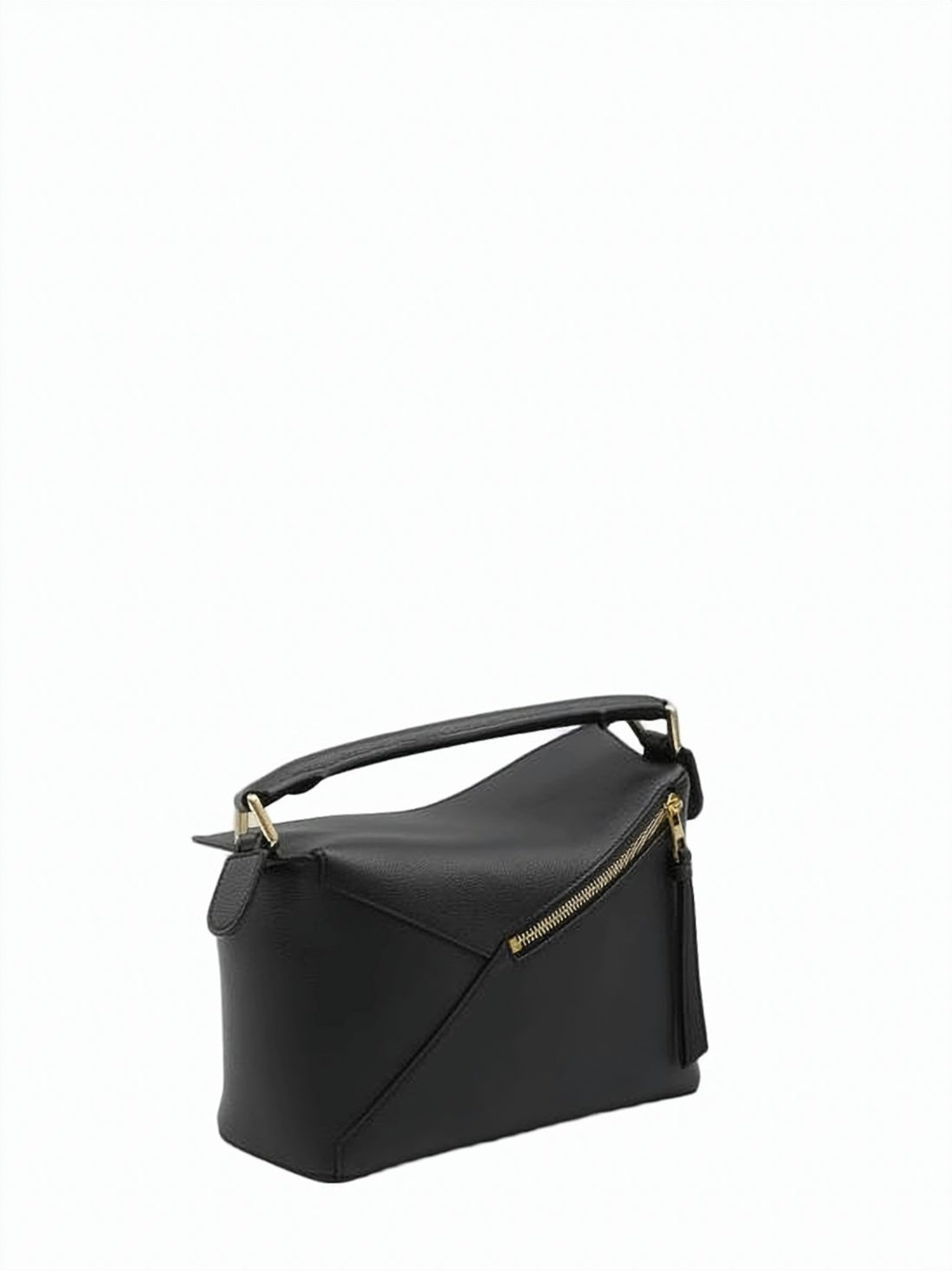 Geometric Silhouette Calf Leather Shoulder Bag